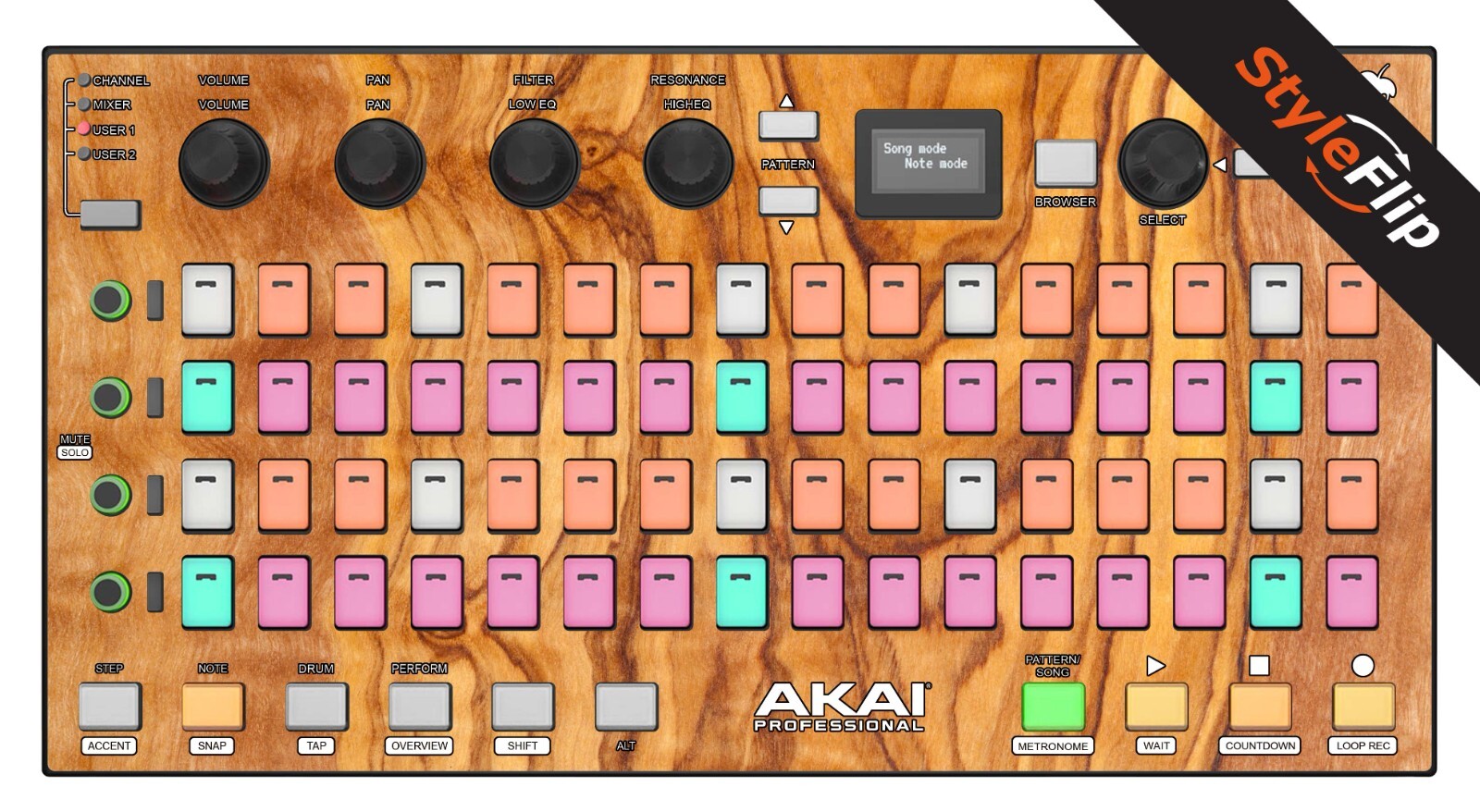 Akai Fire Skin | Wood #6 | Protective Decal | StyleFlip Skins