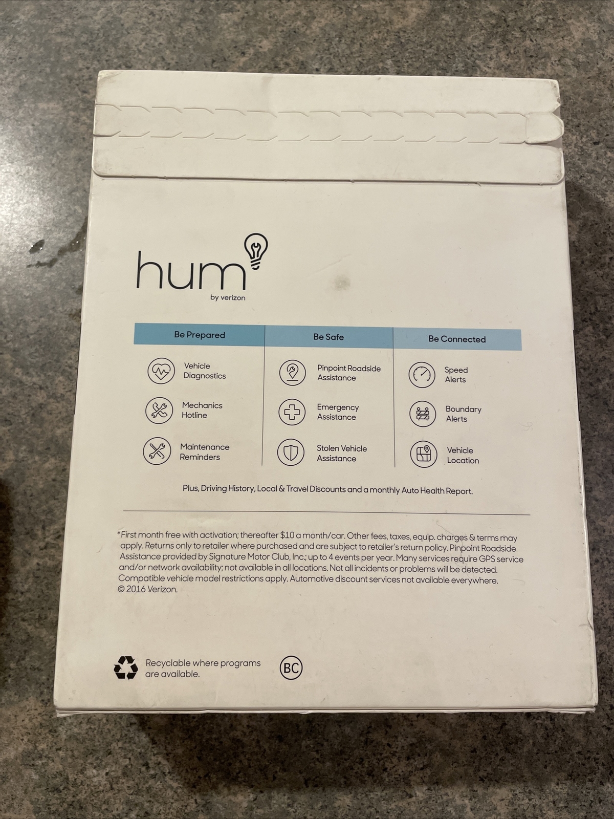 Hum by Verizon Vehicle Tracking and Diagnostic System