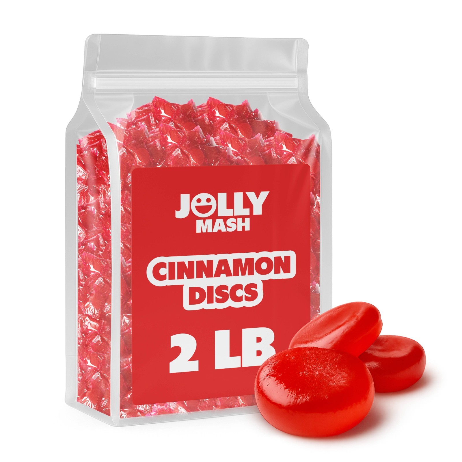 Cinnamon Discs Hard Candy | 2 LBS | Individually Wrapped Cinnamon Candy Bulk Bag