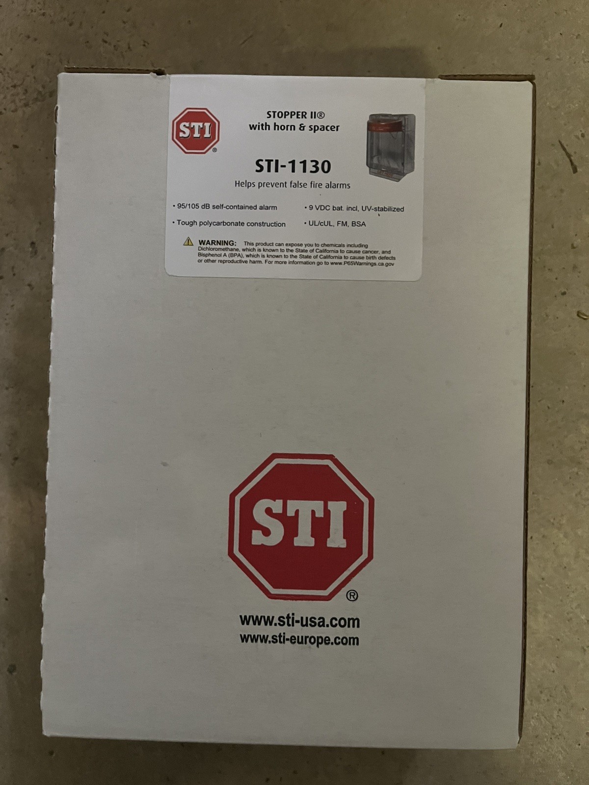 New STI Stopper II, STI-1130 Pull Station Cover with Horn and Spacer