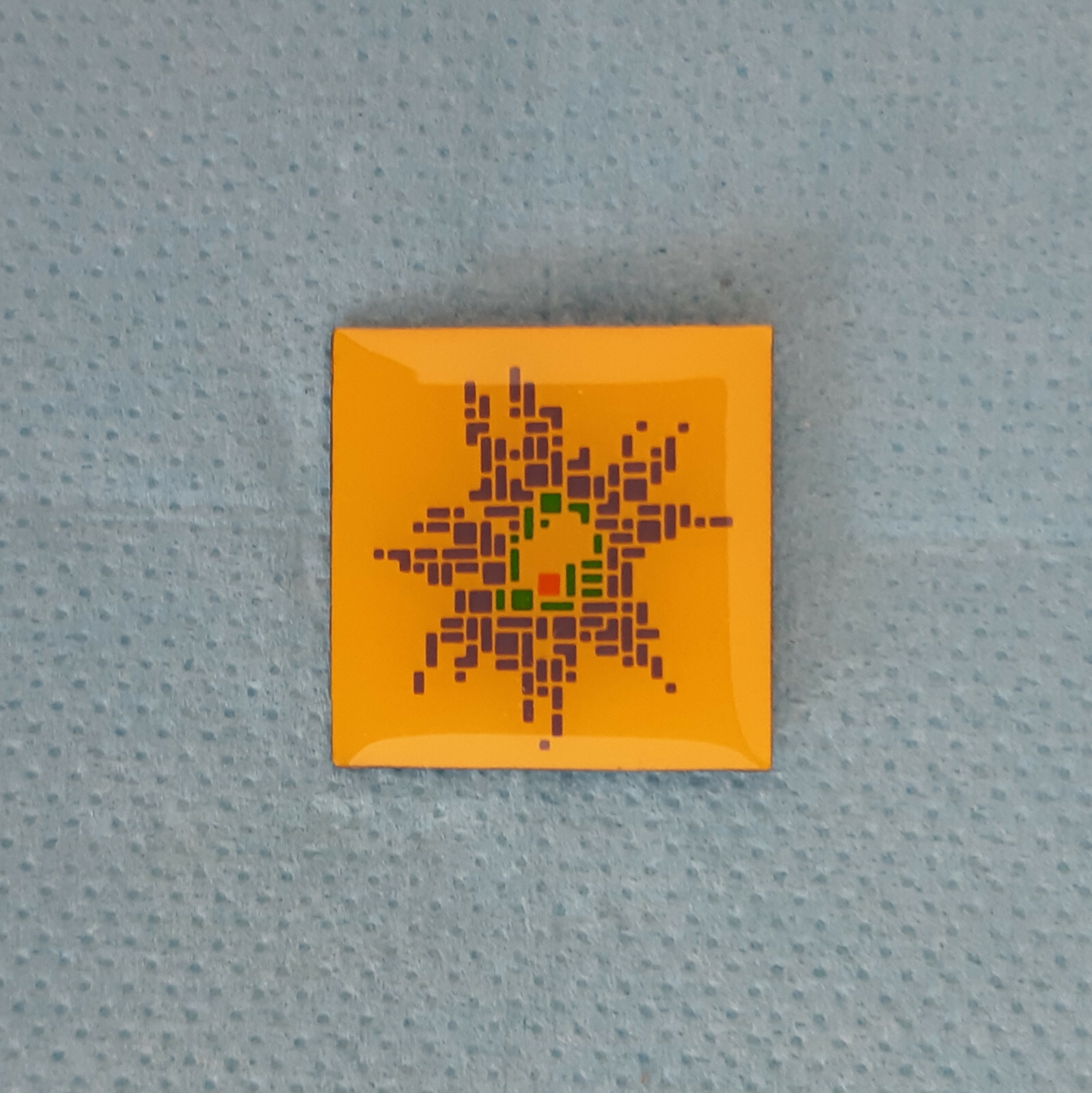 PIN_004 Pattern on Yellow Base