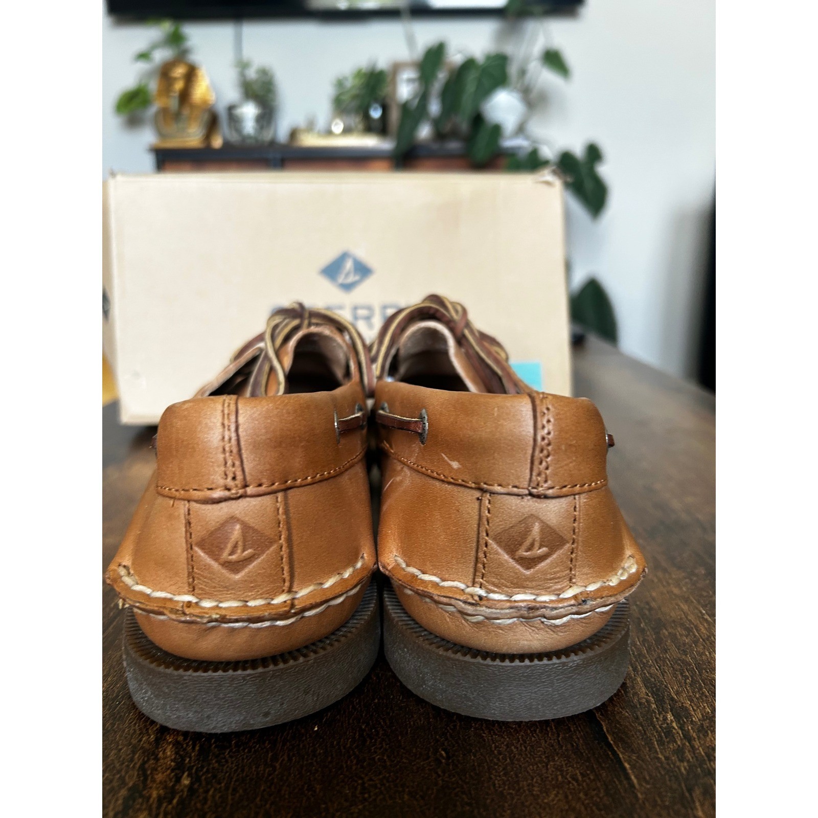 Sperry Top-Sider Mens 8.5 M Authentic Original Leather Boat Shoes Tan 0197640