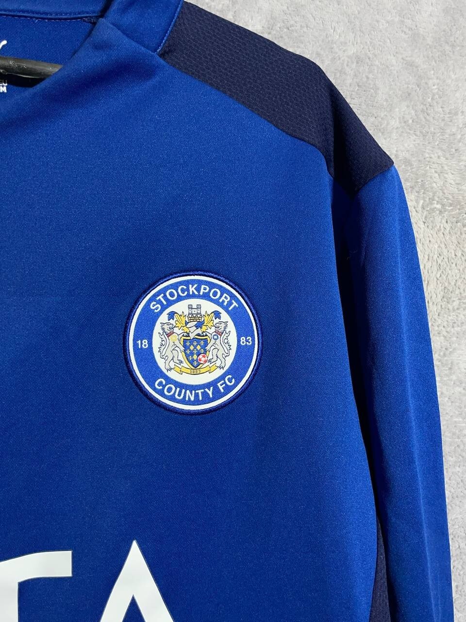 Stockport County Training Jacket Long Sleeve Blue Puma Polyester Mens Size M
