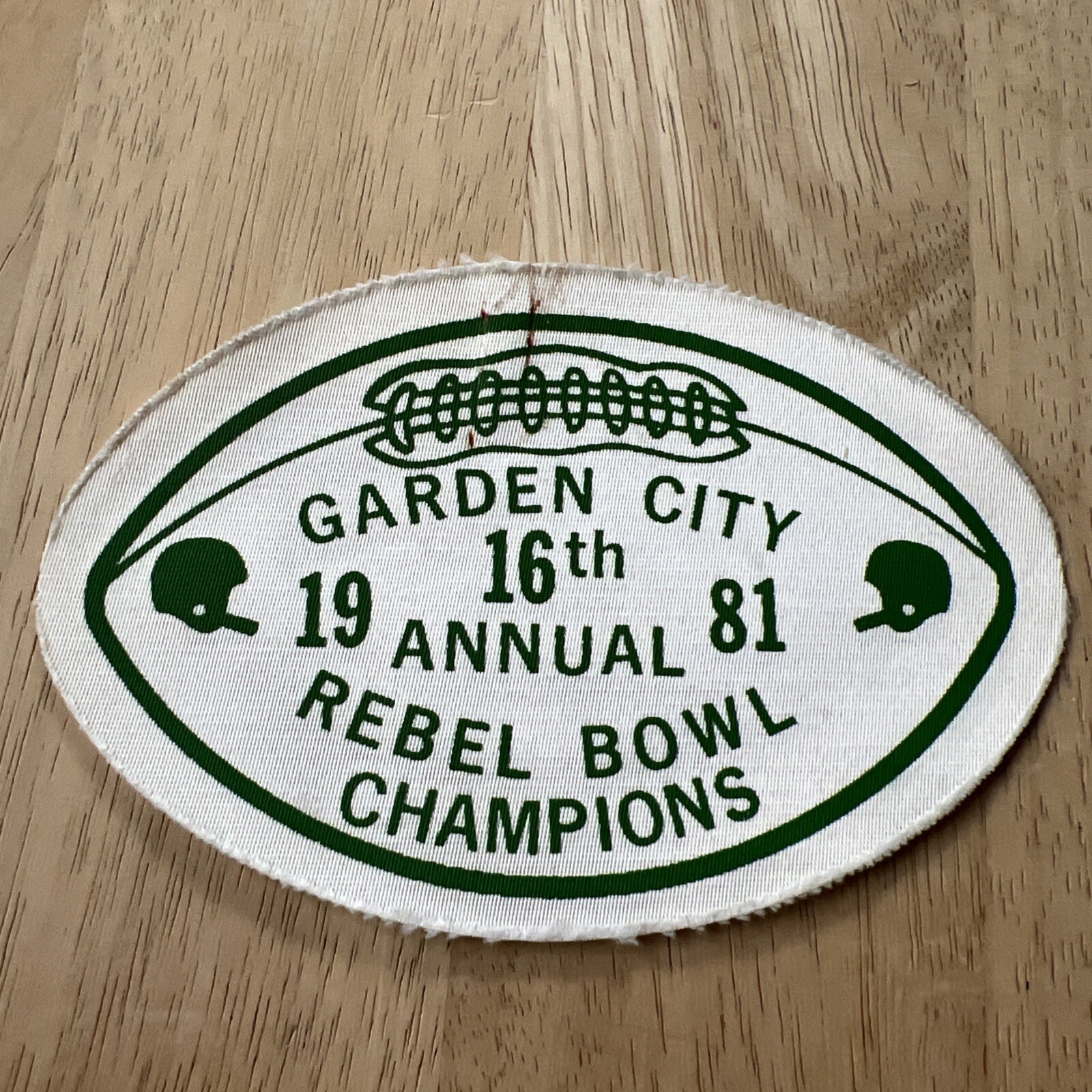 Vintage 1981  Garden City GA 16th Annual Rebel Bowl Champions Football  Patch