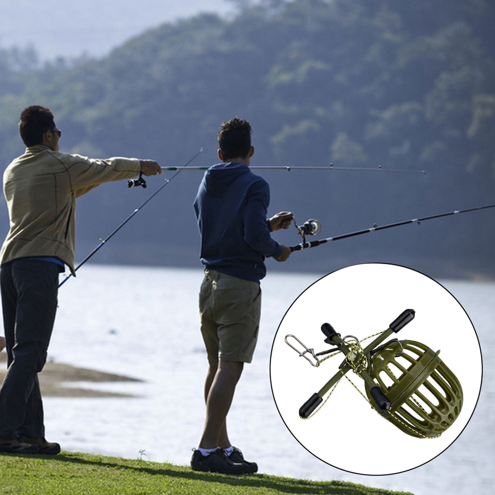 Fishhook Hook Rig Set Bait Feeder Fishing Feeder Holder Fishhook Feeder Tackle