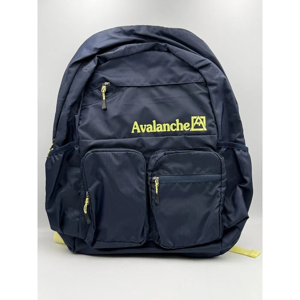 Avalanche Outdoor Supply Co Backpack Navy/Yellow Hiking Travel School New w/Tags