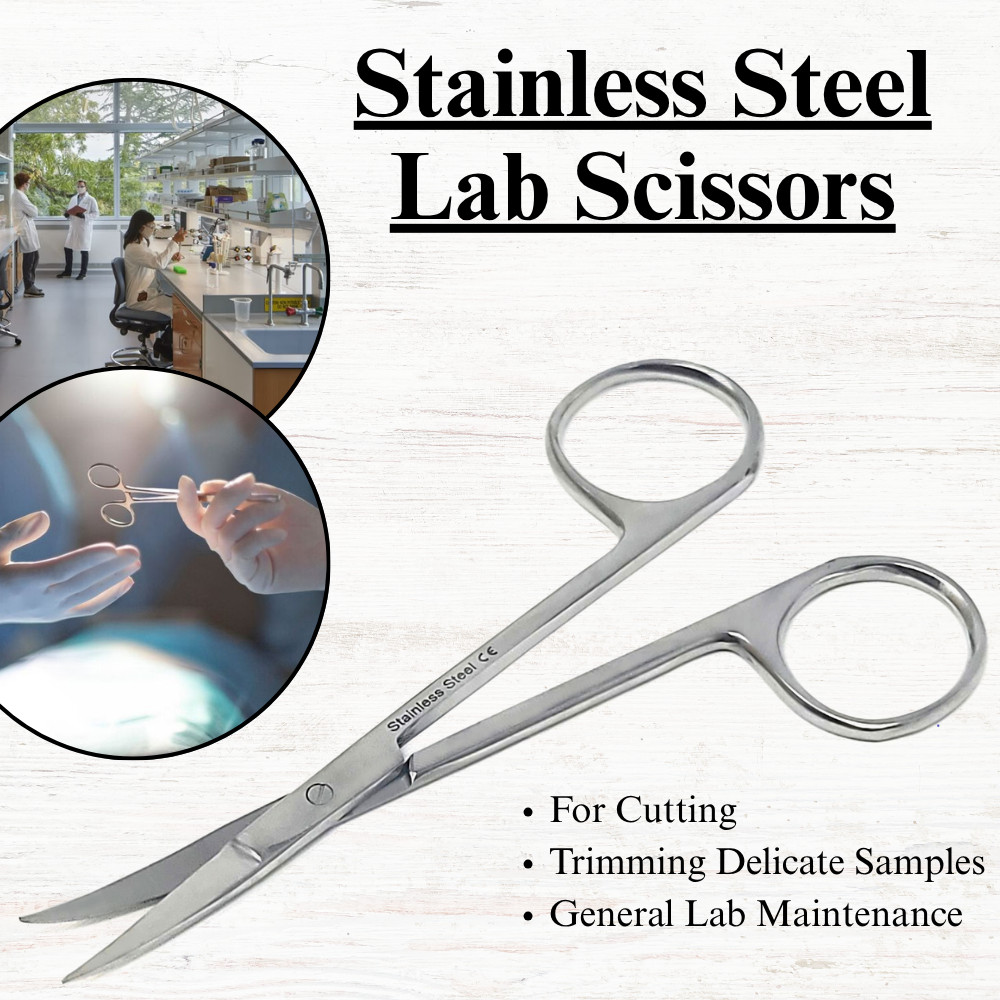 Stainless Steel IRIS Lab Scissors 4.5" for Dissection Study & Science Use