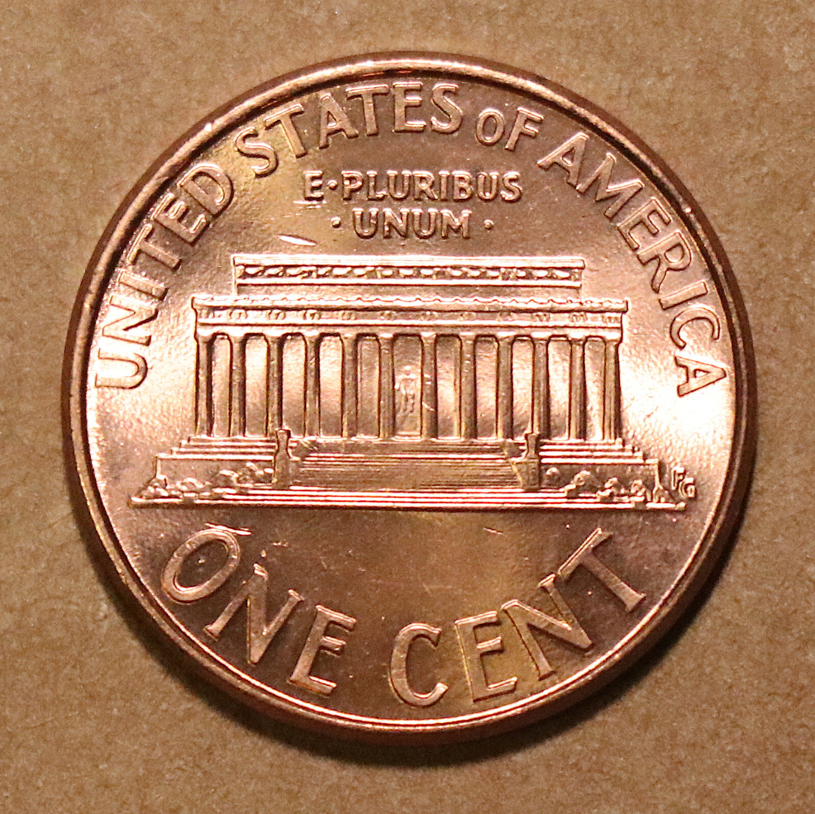 2000 Lincoln Memorial cents BU