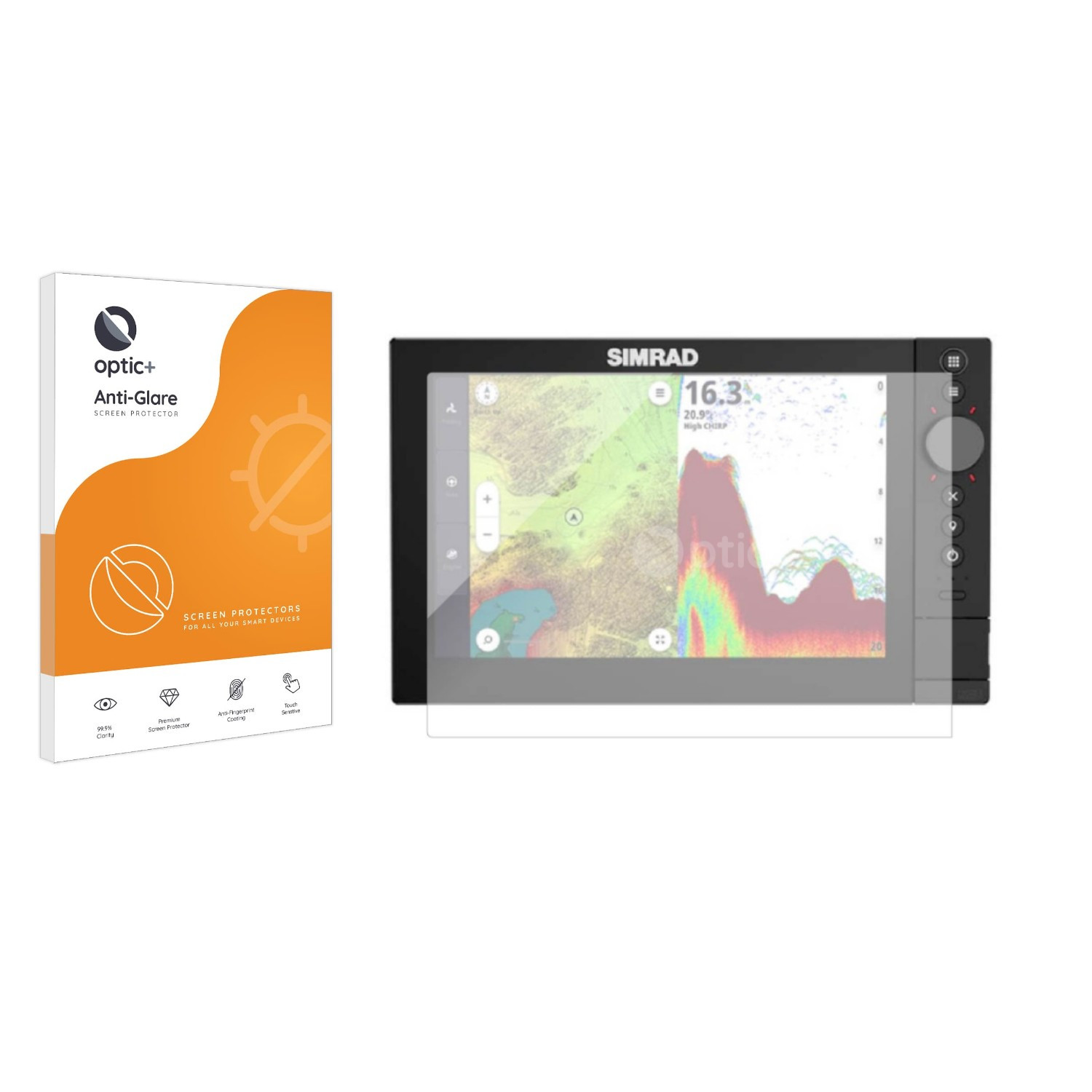 Optic+ Anti-Glare Screen Protector for Simrad NSS4