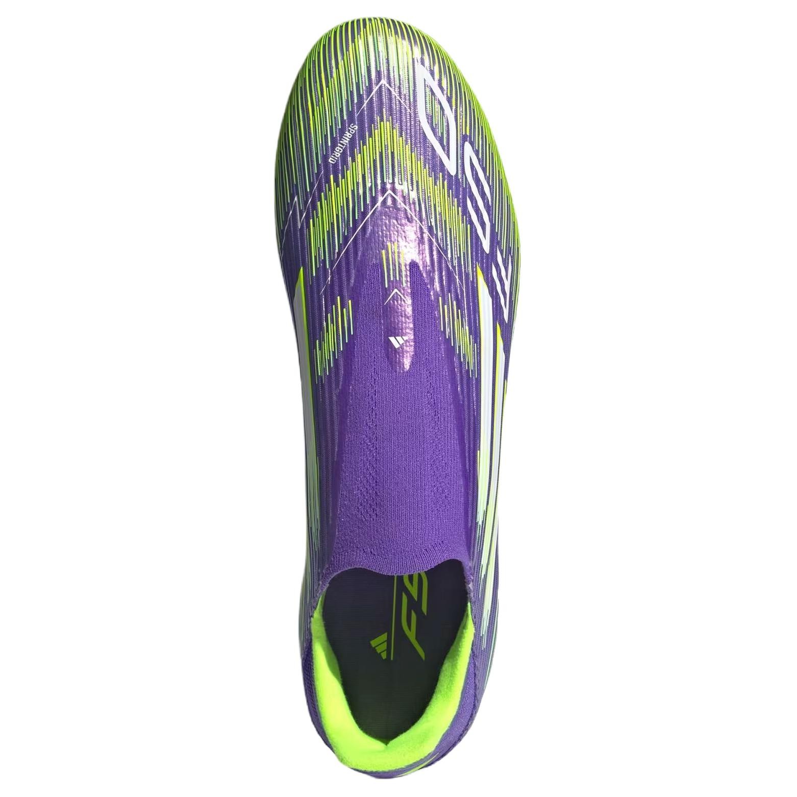 Adidas Adizero F50 League Laceless FG MG Purple Rush Lucid Lemon - JH7734