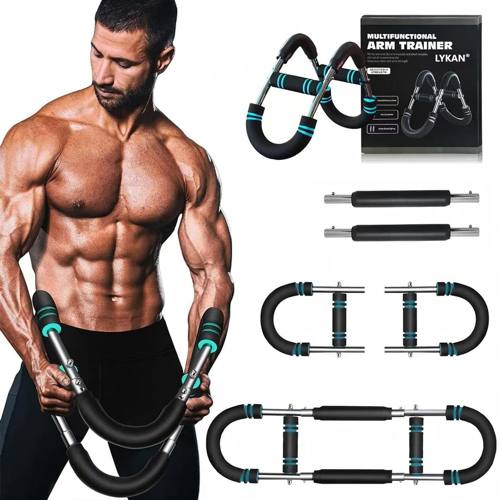 Twister Arm Trainer, 40-100lb Adjustable Chest Workout Equipment, Arm Trainer, T