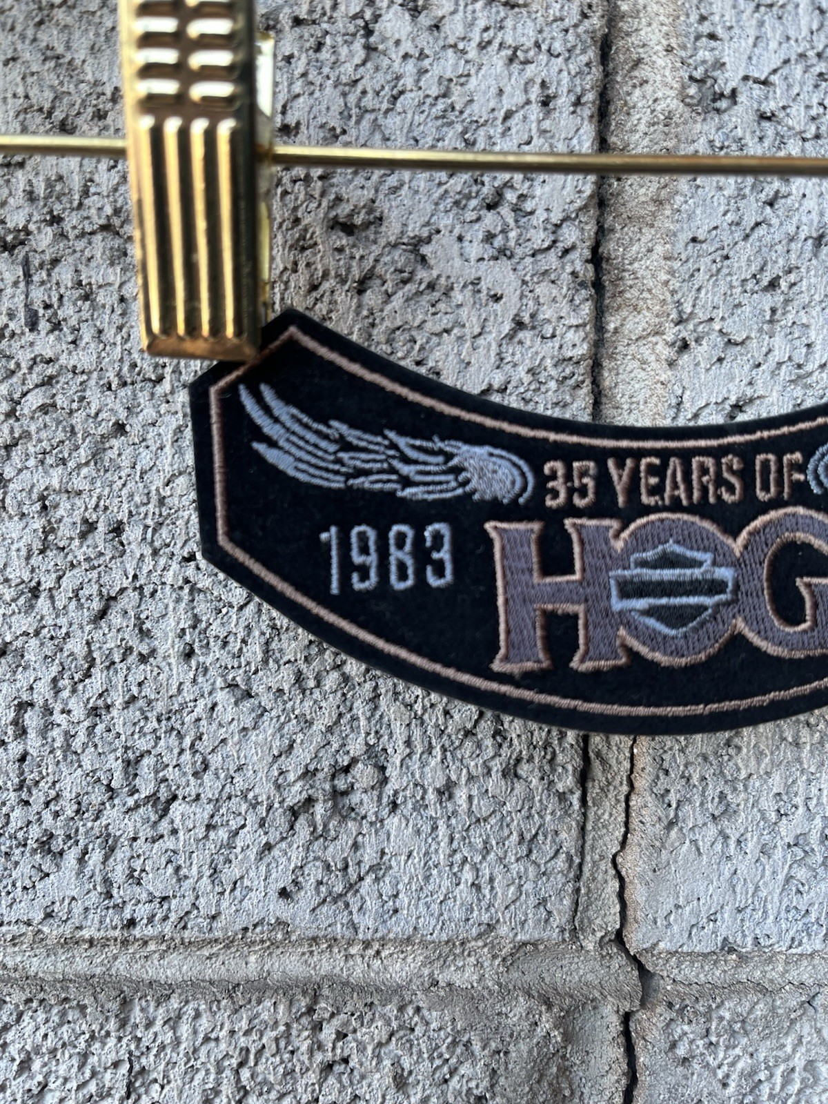 Harley Davidson HOG 35 Years Anniversary Rocker Patch 1983-2018 Eagle Wings