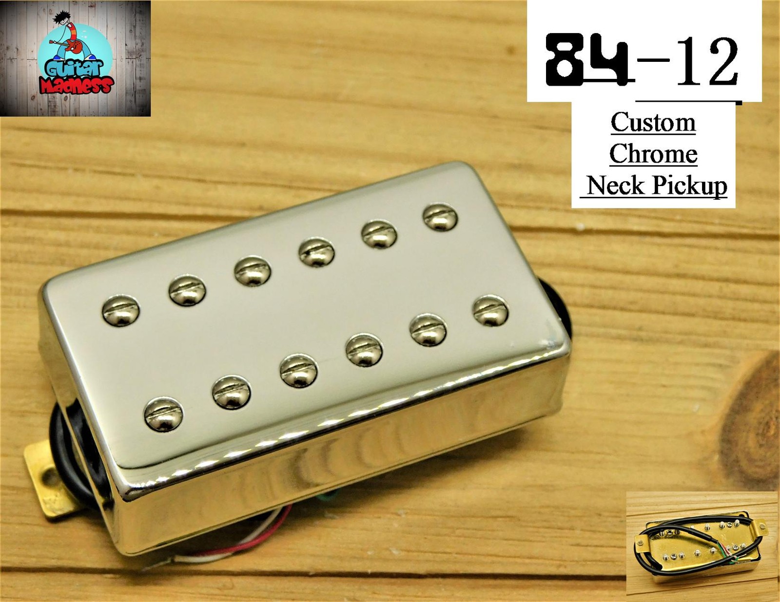 G.M. 84-12 Chrome Custom Humbucker (50mm) Neck Humbucker for Gibson Epiphone®