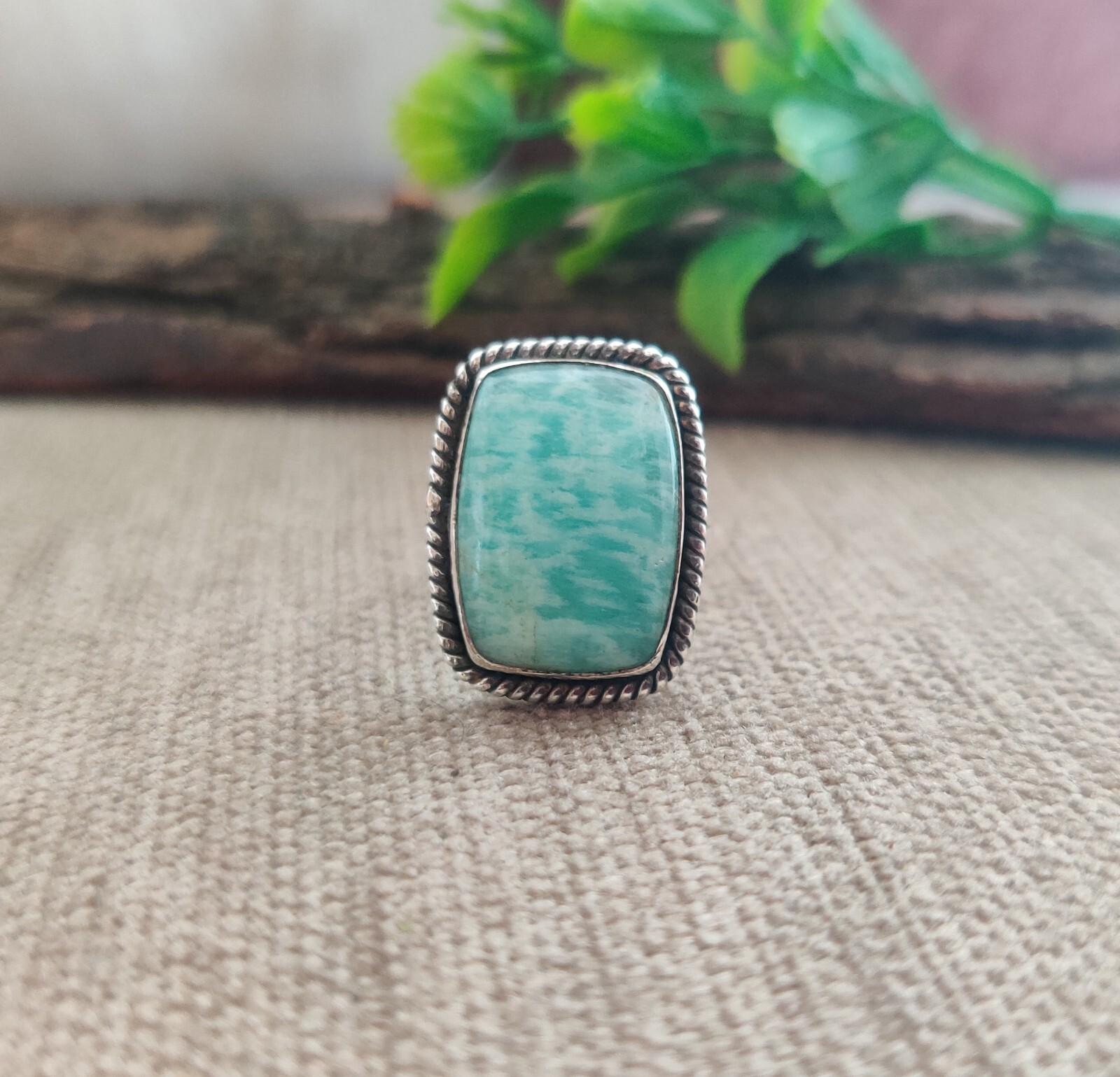 Natural Amazonite Gemstone Ring 925 Sterling Silver Handmade Ring Designer Ring