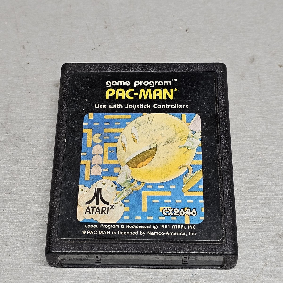 Atari 2600 PAC-MAN Video Game Program Cartridge 1981 CX2646