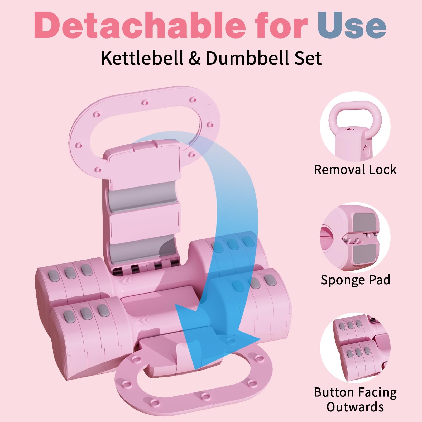 Flexella Adjustable Kettlebell Set, 4in1 Free Weight Kettlebell sets 5.5lbs 7...