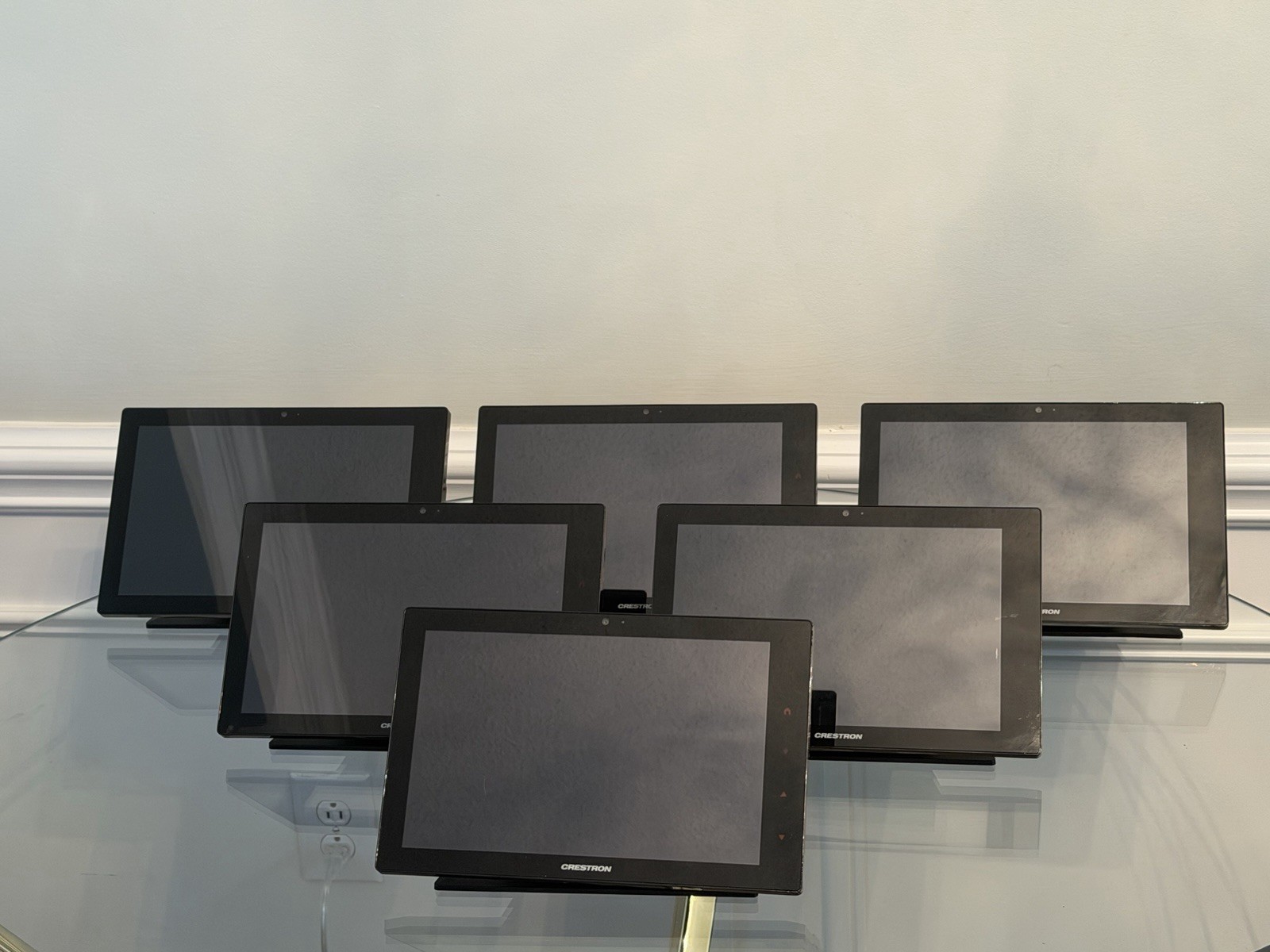 Crestron TSW-1060-B-S 10.1 in Touch Screen w/ TSW-1060-TTK-B-S Base Lot Of 6