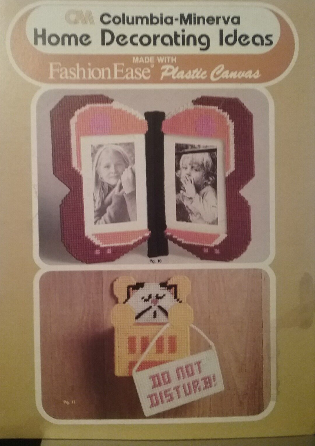 COLUMBIA MINERVA HOME DECORATING IDEAS IN PLASTIC CANVAS PATTERN LEAFLET #655