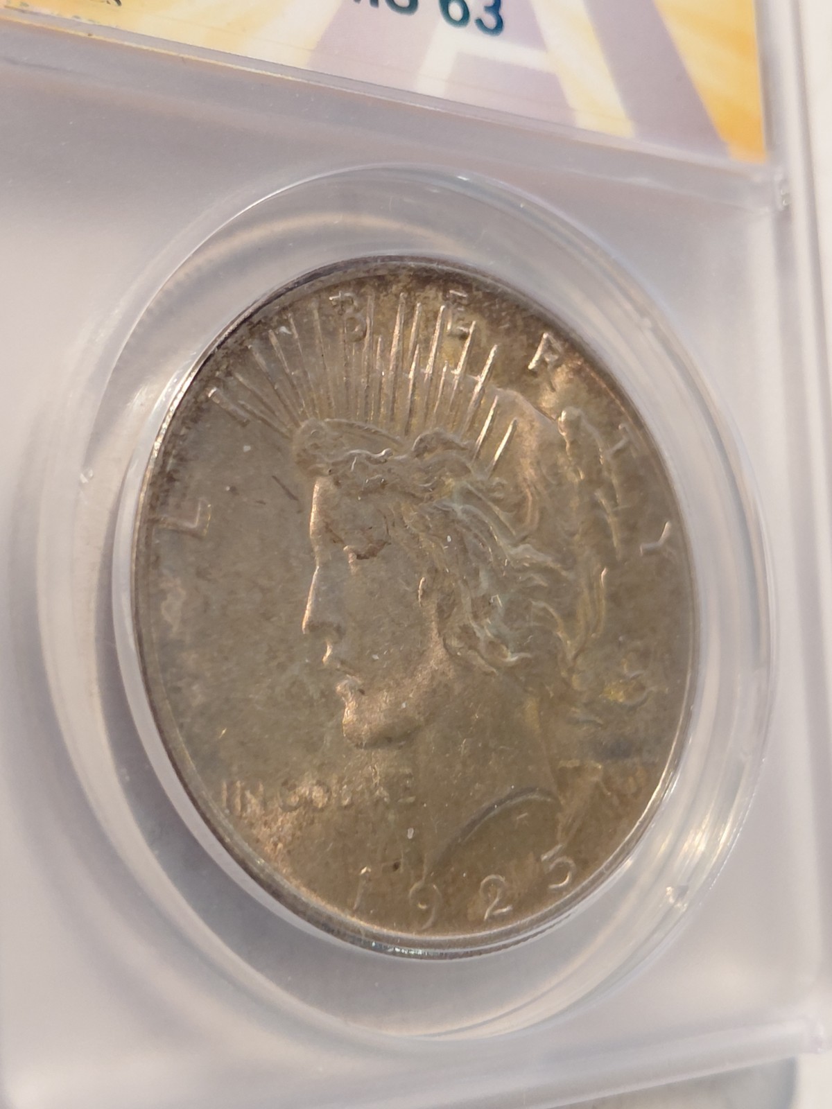 1925 Peace Dollar ANACS MS 63