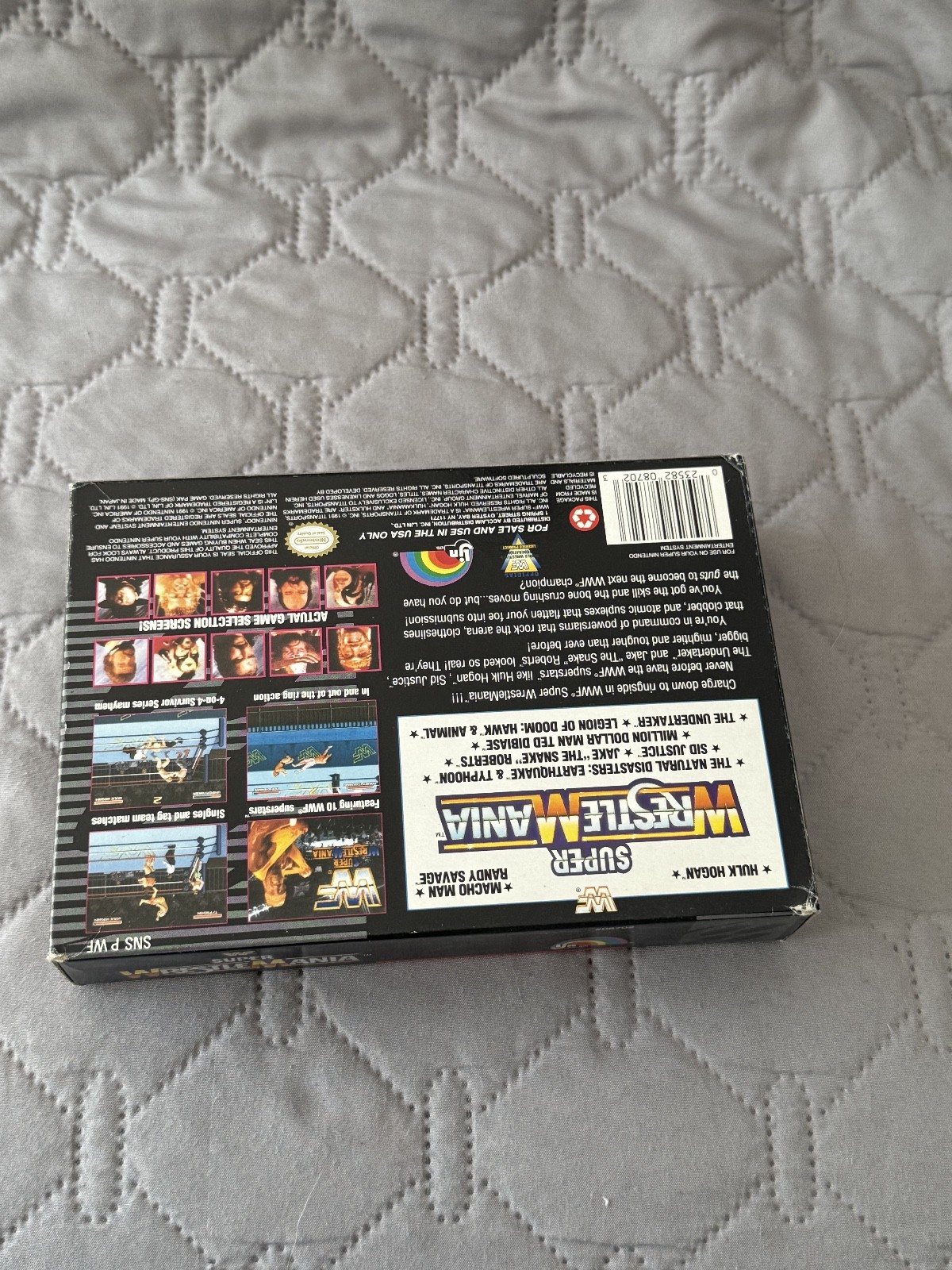 WWF Wrestle Mania * Box Only * Super Nintendo Original box