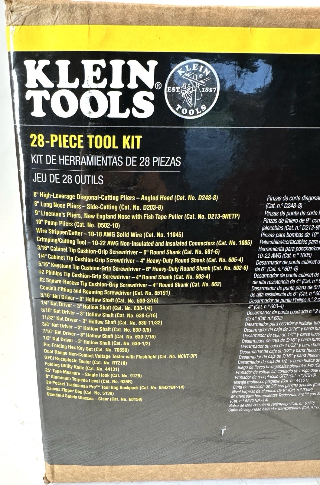 Klein Tools 28 Piece Electrician's Tool Kit W/ Backpack Model 80028