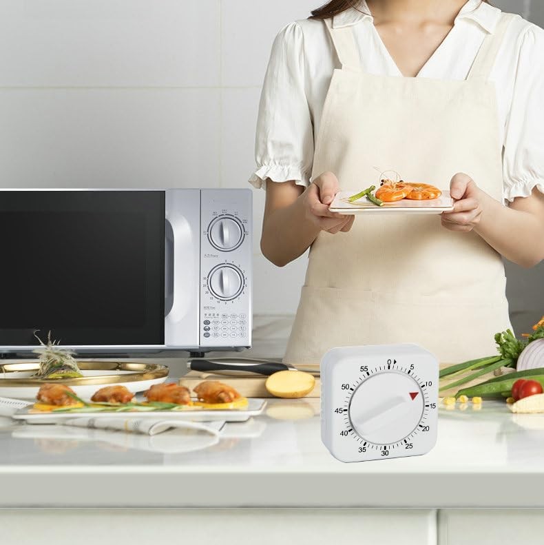 60 Minute Kitchen Timer Alarm Manual Countdown Timer for Home Baking Cooking