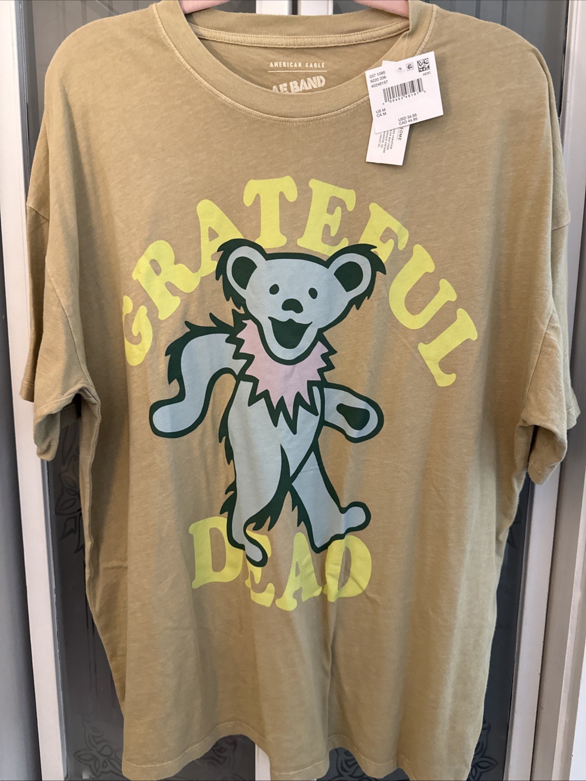 NWT AE Grateful Dead Dancing Bear Tshirt Medium Oversized Fit