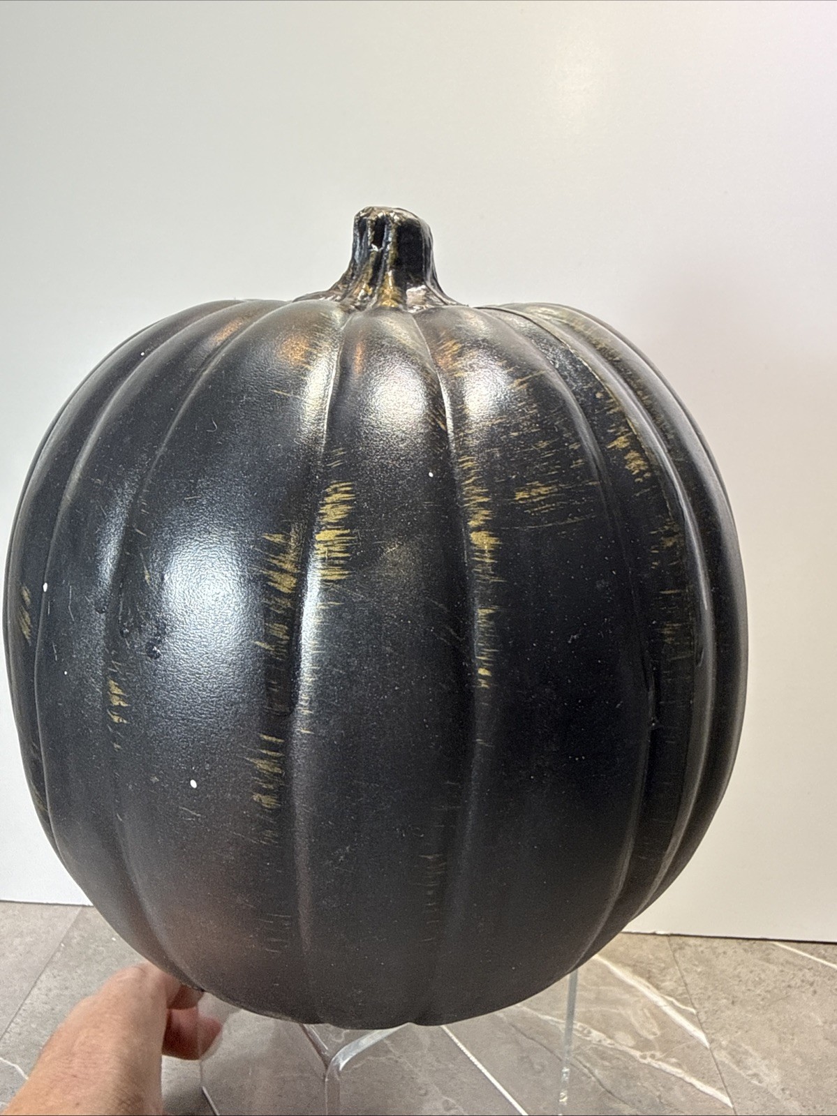 Gemmy Motion Activated Fortune Teller In Black Pumpkin Talking Color Changing 9”