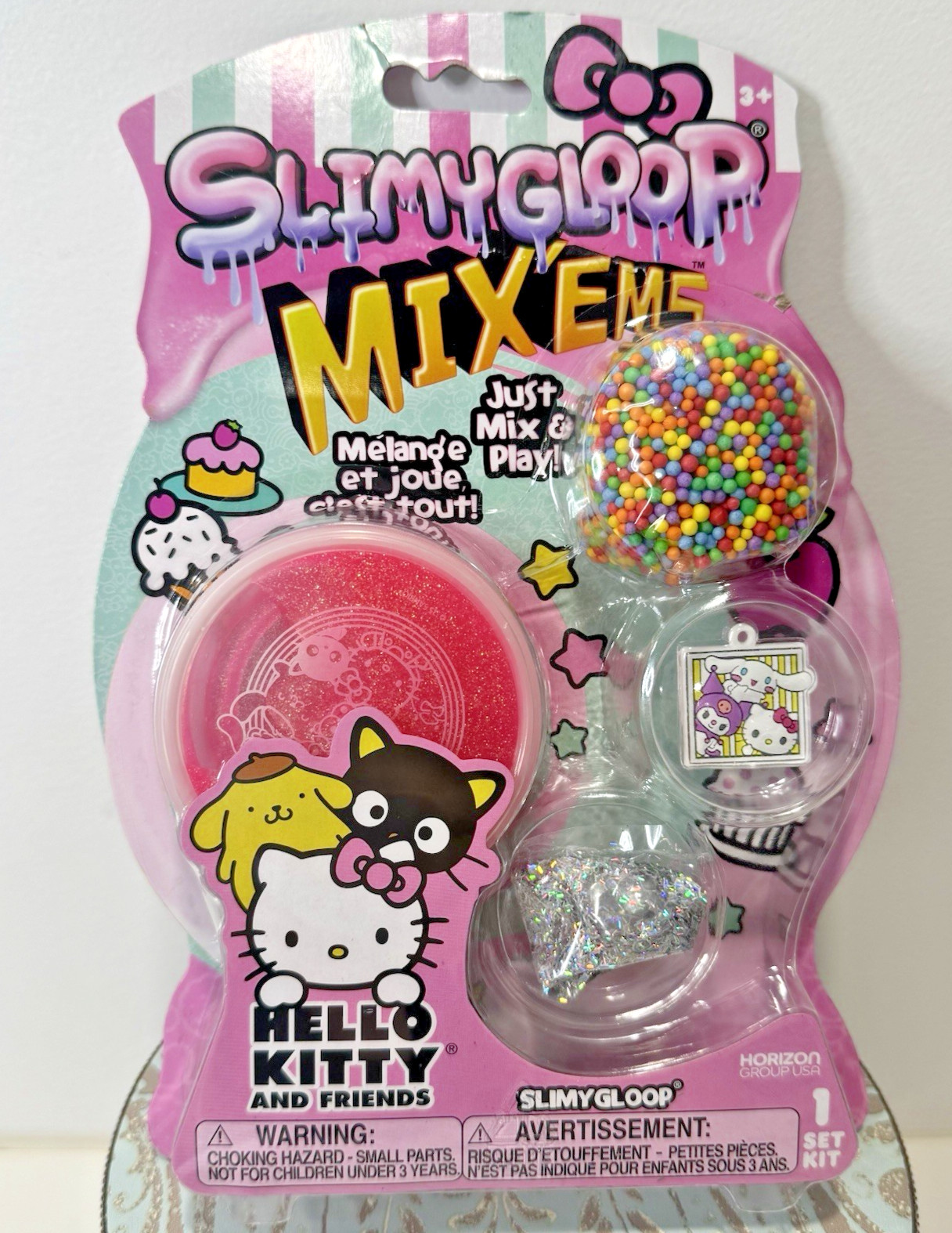 Hello Kitty and Friends SlimyGloop Mix'Ems Just Mix & Play Horizon Group NEW