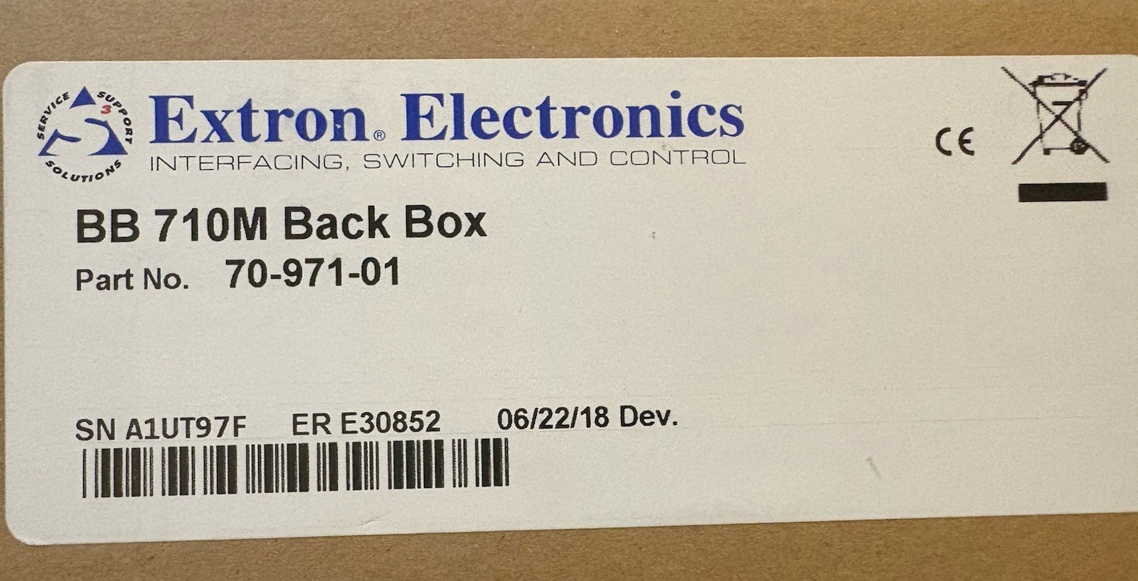 Extron 70-971-01 BB 710M Back Box