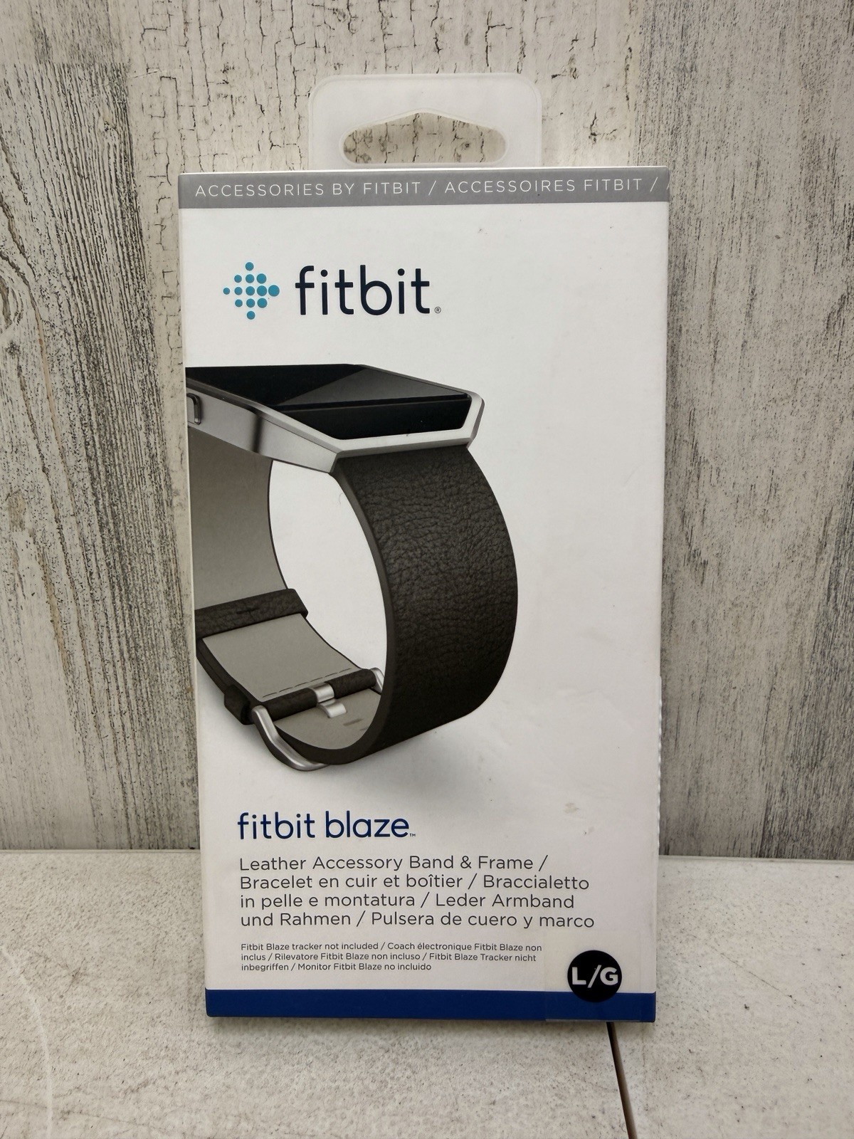 Fitbit Blaze Original Replacement Leather Wrist Band & Frame Large Black OEM