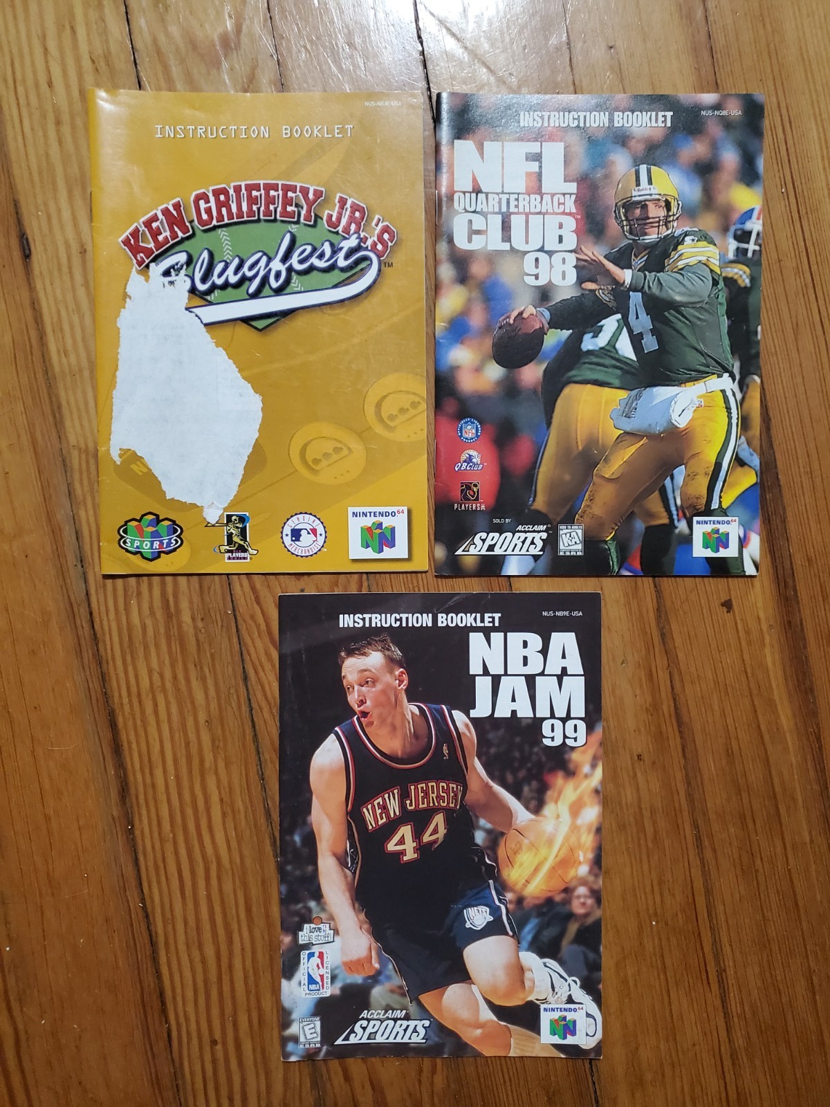Nintendo 64 N64 Instruction Manuals NBA Jam 99, NFL Quarterback Club, Ken Giffey
