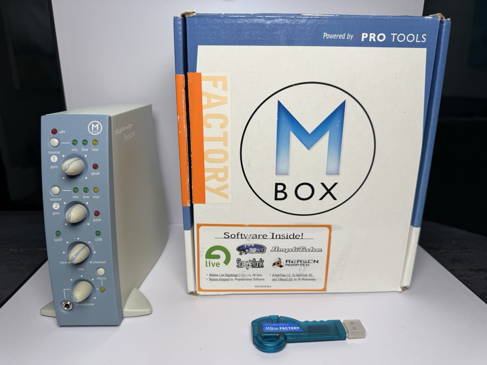 Digidesign M Box Gen 1, iLock, Pro Tools LE, Ableton, Reason, Amplitube - READ