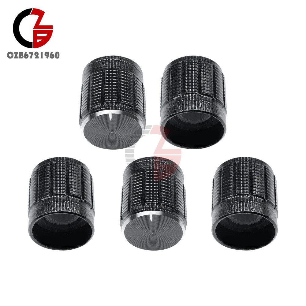 5PCS Volume Control Rotary Knobs For 6mm Dia Knurled Shaft Potentiometer