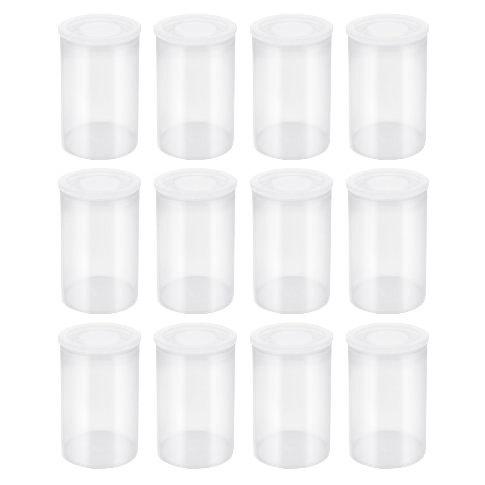 Quacc 12 PCS Clear Film Canisters with Lids, Canister Rocket Transparent