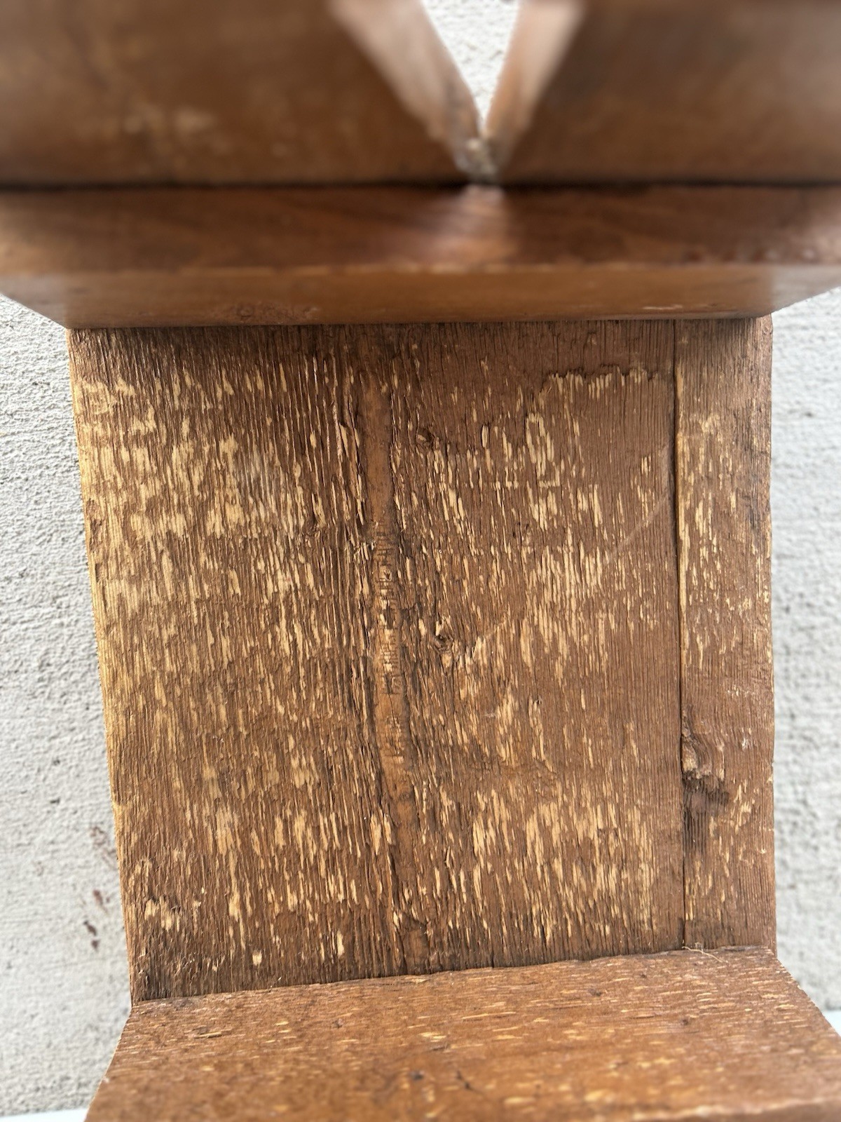 Vintage Rustic Solid Wood 2-Step Stool Farmhouse Bench Plant Stand Brown 19+
