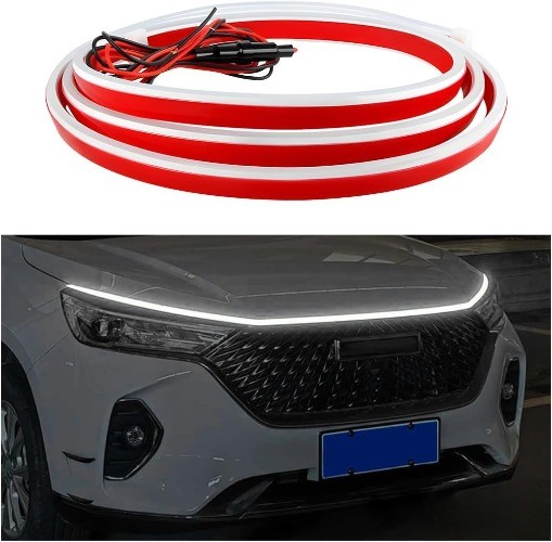 71" Car Hood Light Strip, Flexible Daytime Running Light Dynamic Scan Start Up H