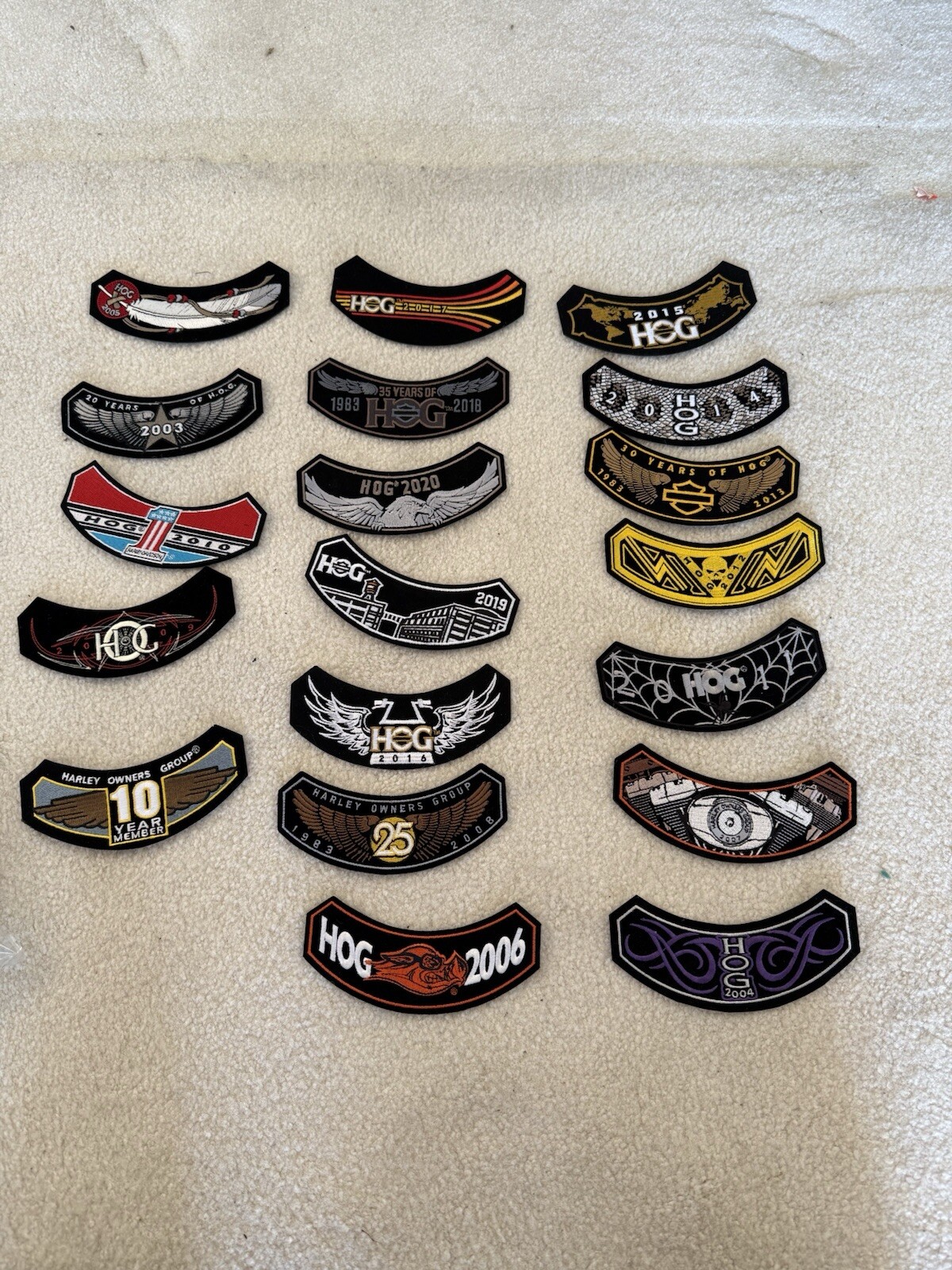 Harley Davidson HOG Harley Owners Group Patches Lot 2003-2020 And Few Extras