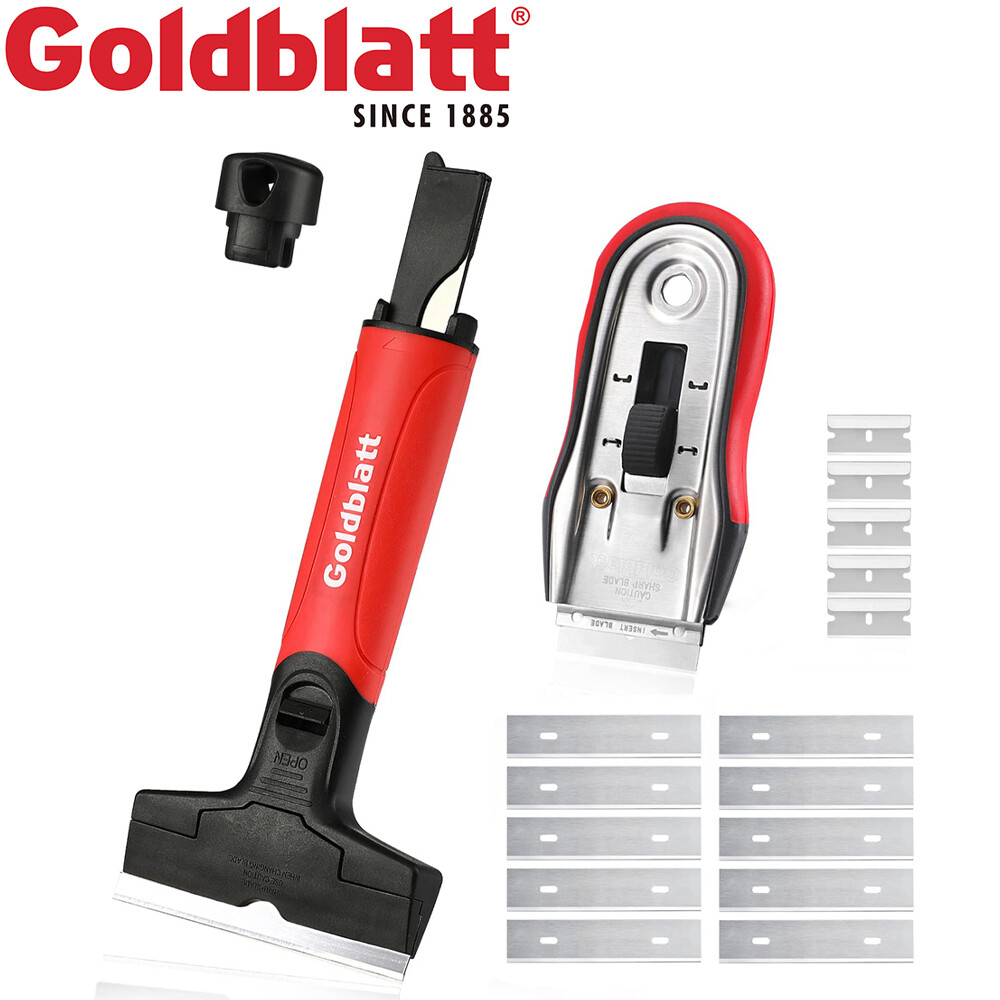 Goldblatt 2PCS Razor Blade Scraper Razor Scraper Tool Razor Holder w/15PC Blades