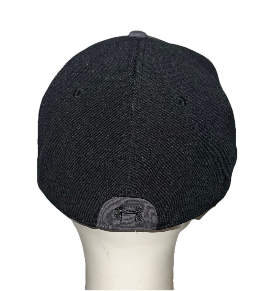 Vintage Under Armour UA Sports Gray/ Black Golf Fitted Cap Hat Size - L