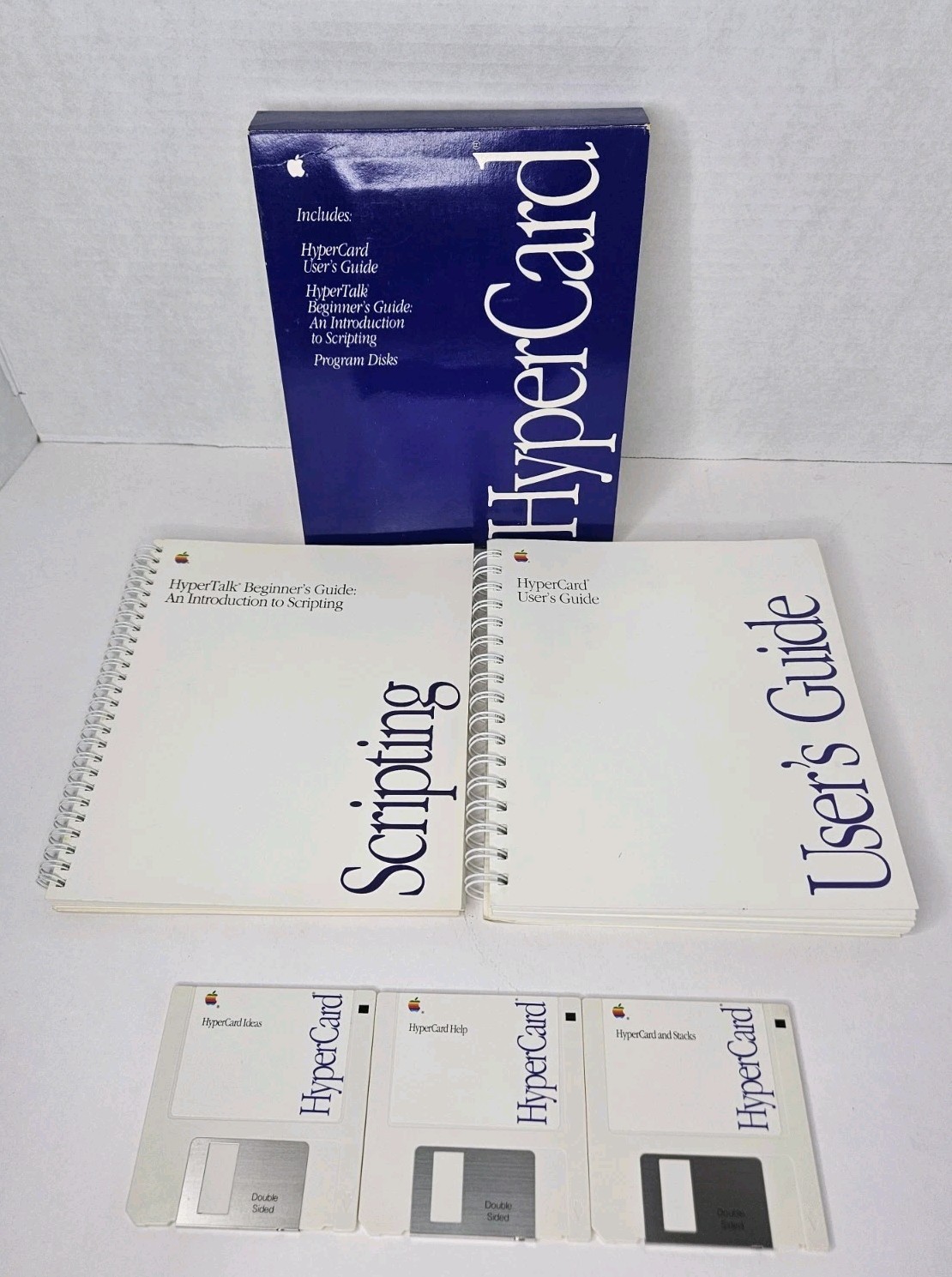 Apple HyperCard Users Guide, HyperTalk Beginners Guide, Program Disks 3.5"