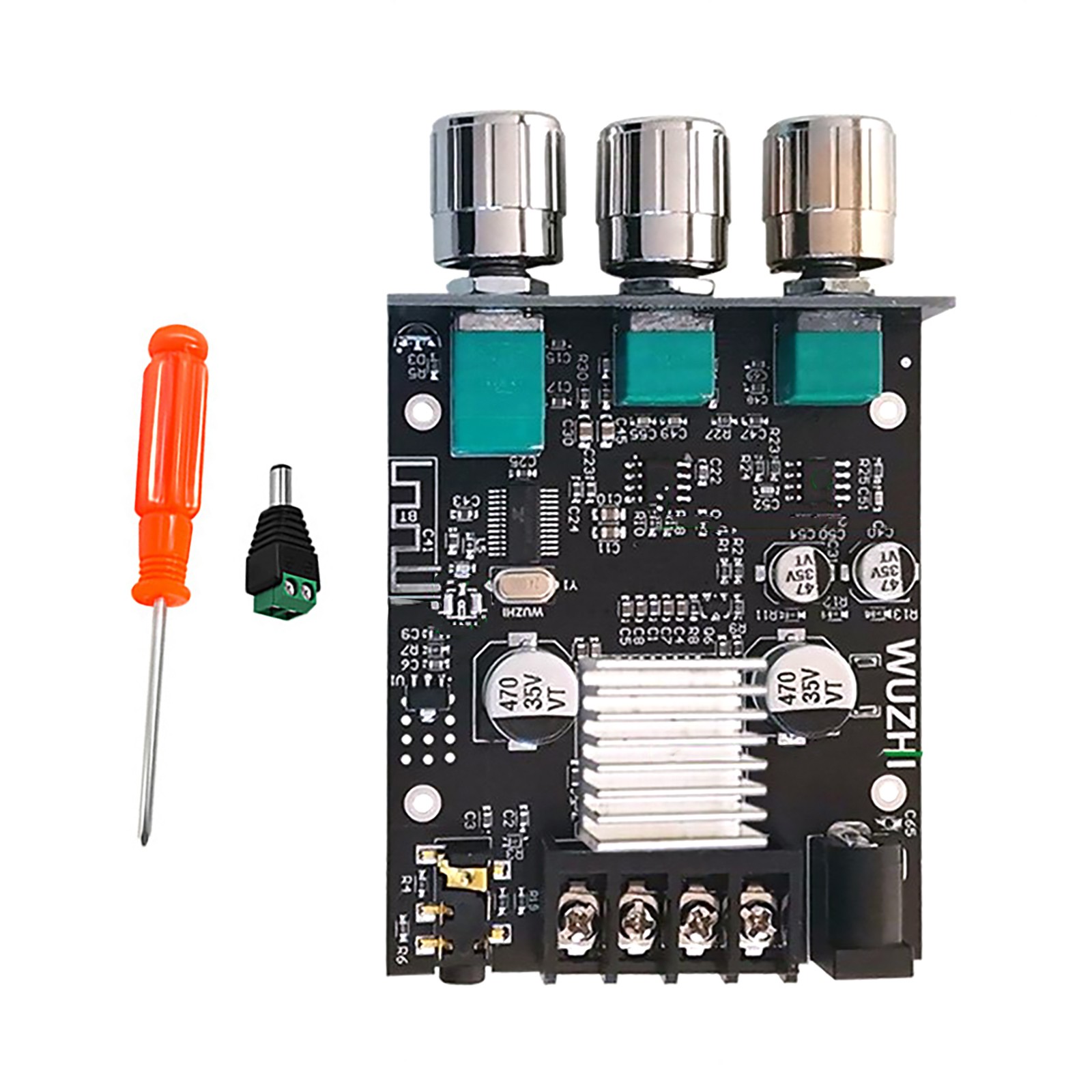 ZK-502MT Bluetooth 5.0 AUX Subwoofer Stereo Amplifier Board Module With Adapter