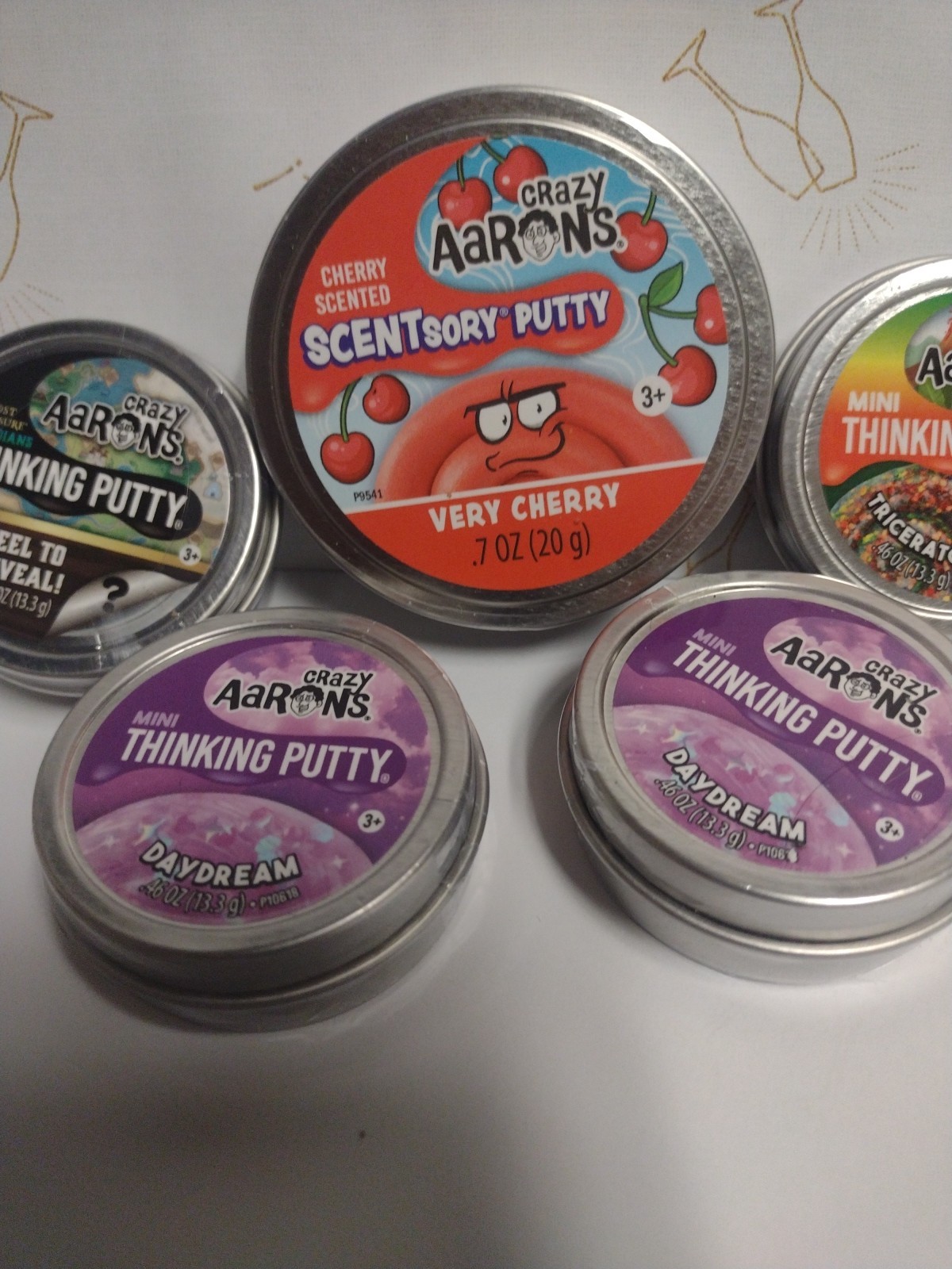 Set Of 5 Thinking Putty Crazy Arons 0.46 Oz
