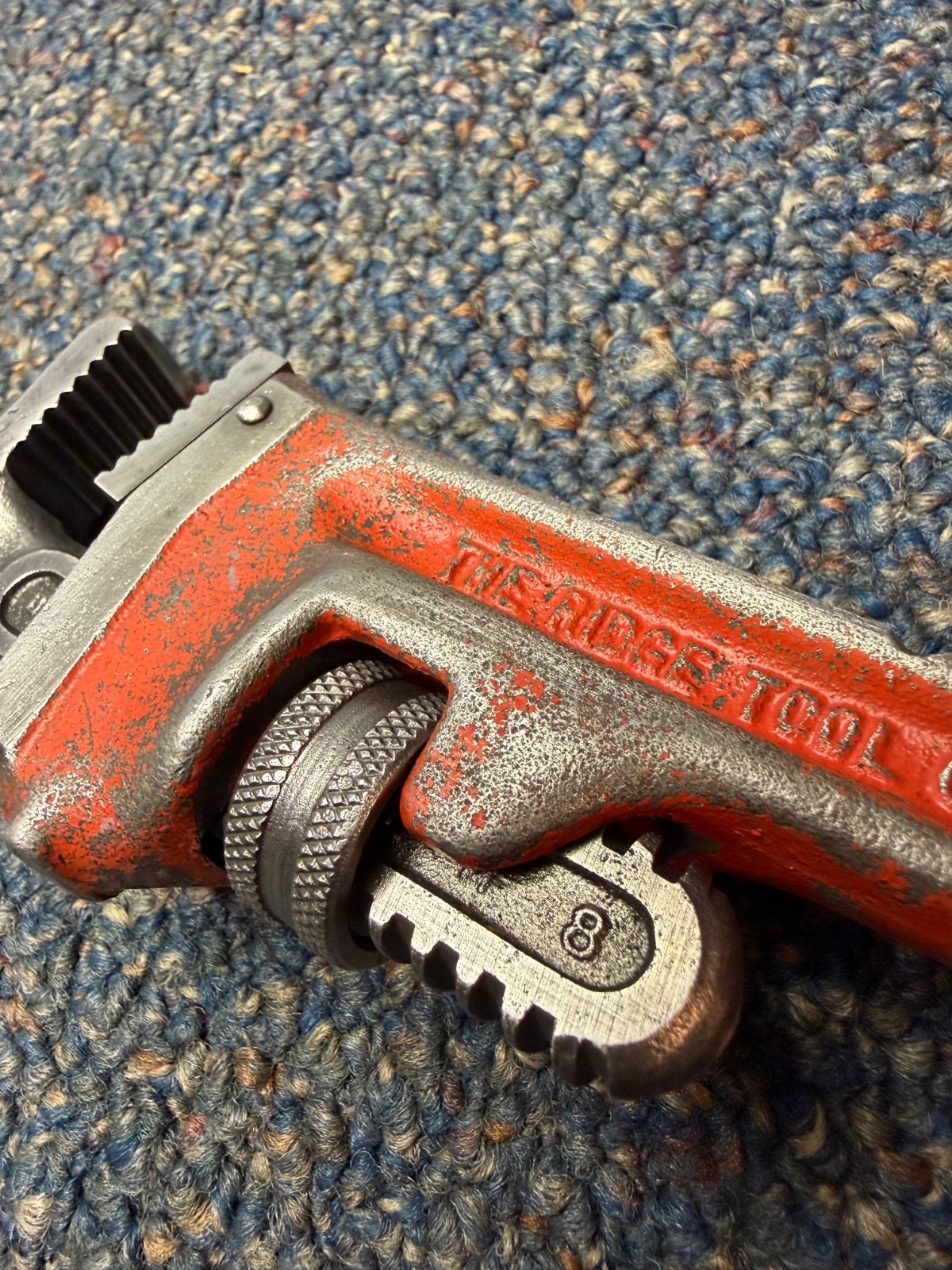 Vtg Ridgid 8" pipe wrench, vg condition