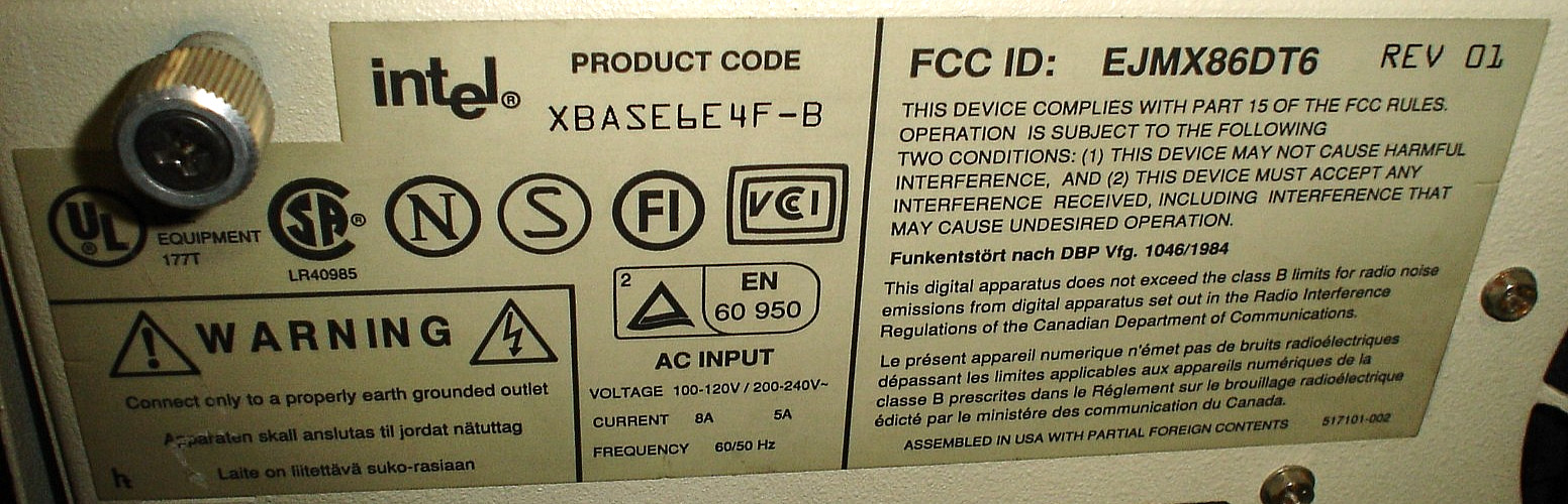 Vintage Desktop Computer Floppy Disk intel XBASE6E4F-B EJMX86DT6