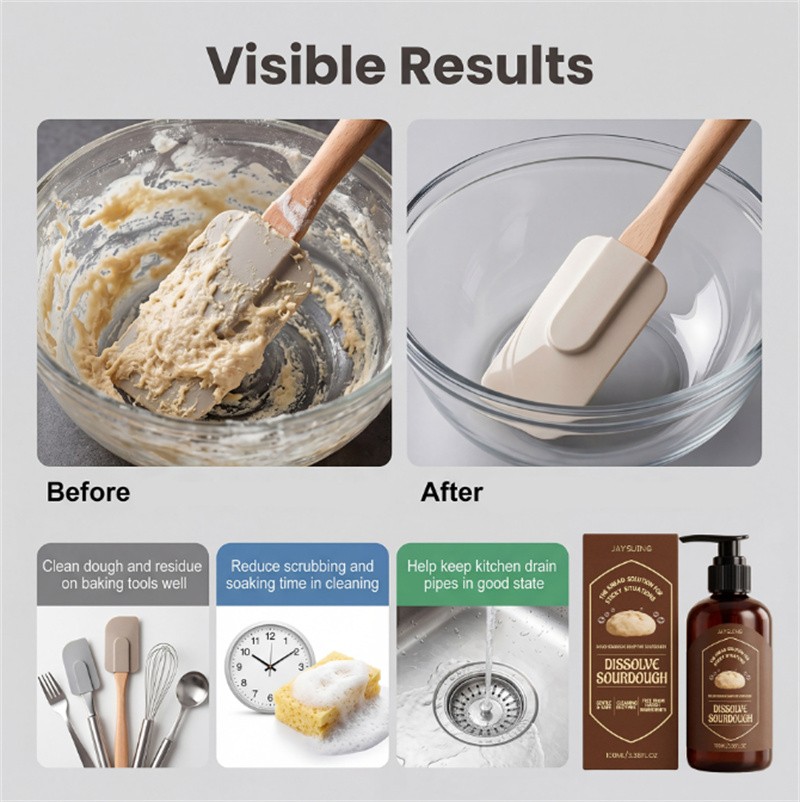 Dough Cleaner Soap for Sourdough, Enzyme Powered Dissolve Cleaning for Kitchen