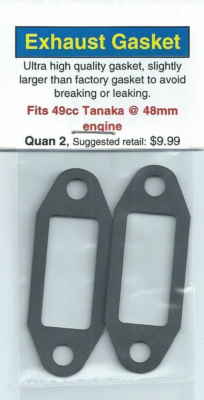 49cc Tanaka 48mm Exhaust Manifold Gasket 2 Pack NIP