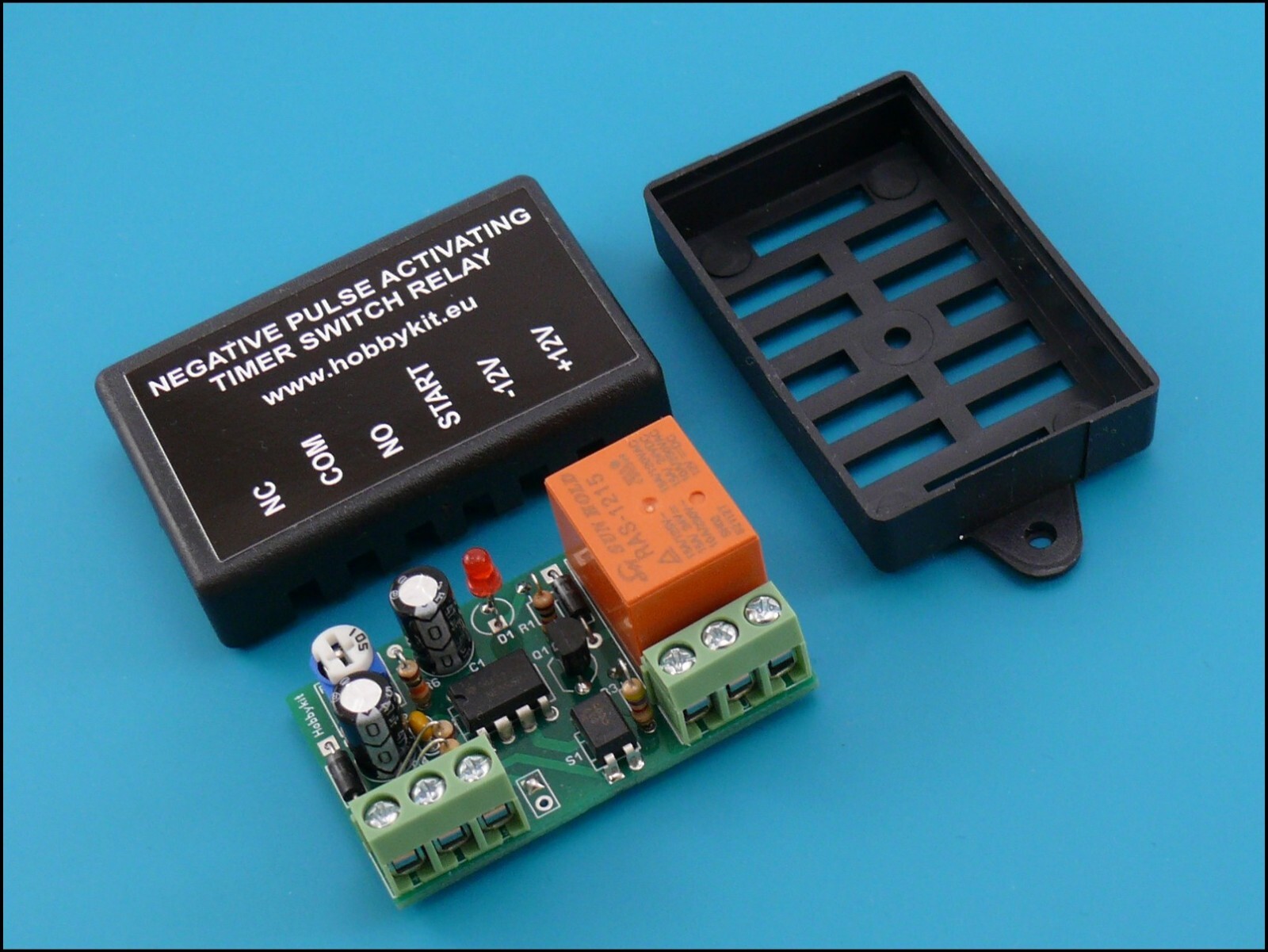 12V Time Timer Relay Negative Pulse Trigger Adjustable 1-50 Seconds HK1589