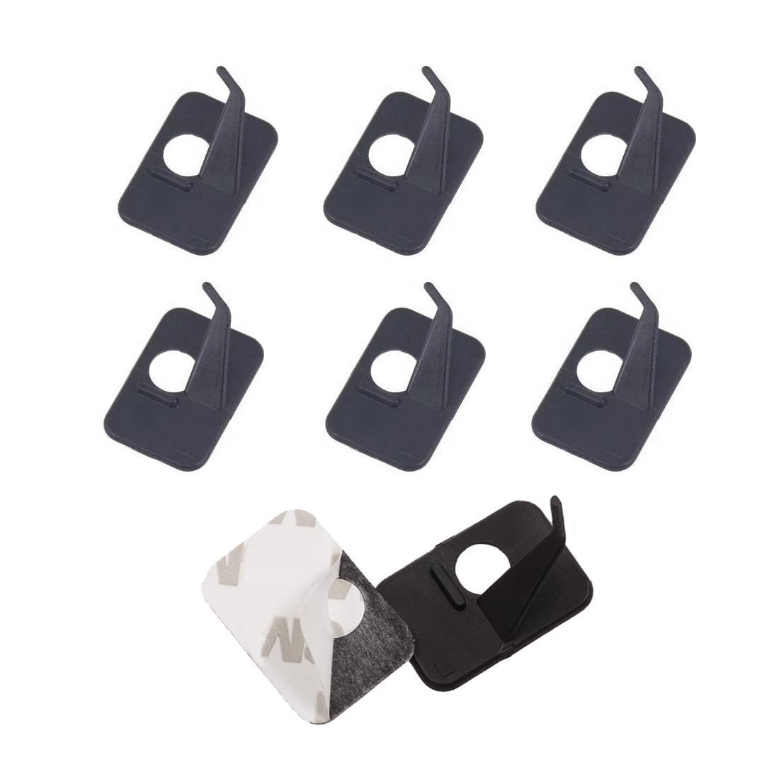 Recurve Bow Arrow Rest Adhesive Back Black Plastic 6 Pcs for Archery Shooting