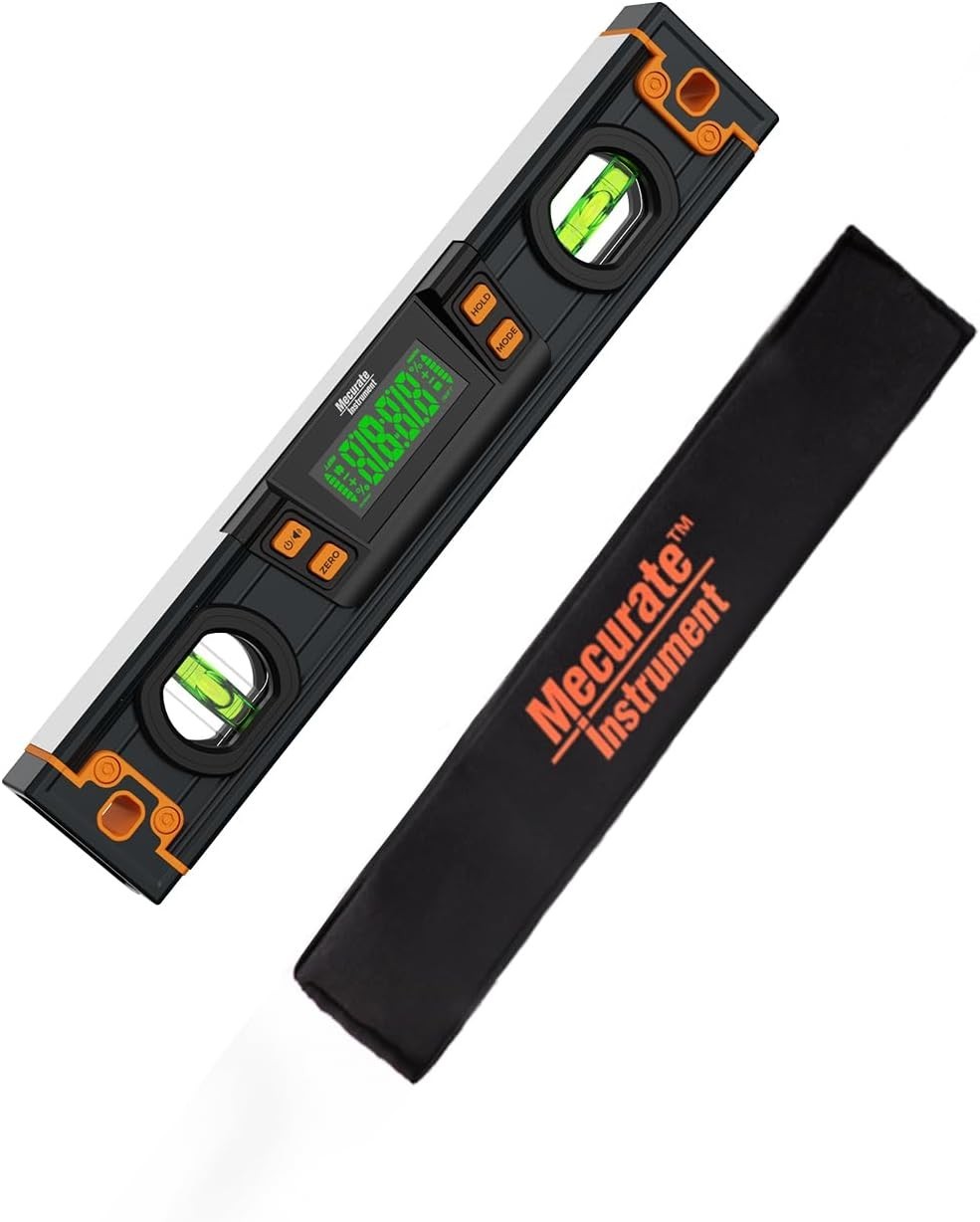 10-Inch Digital Level, Portable Electronic Angle Finder with Backlit Display,...